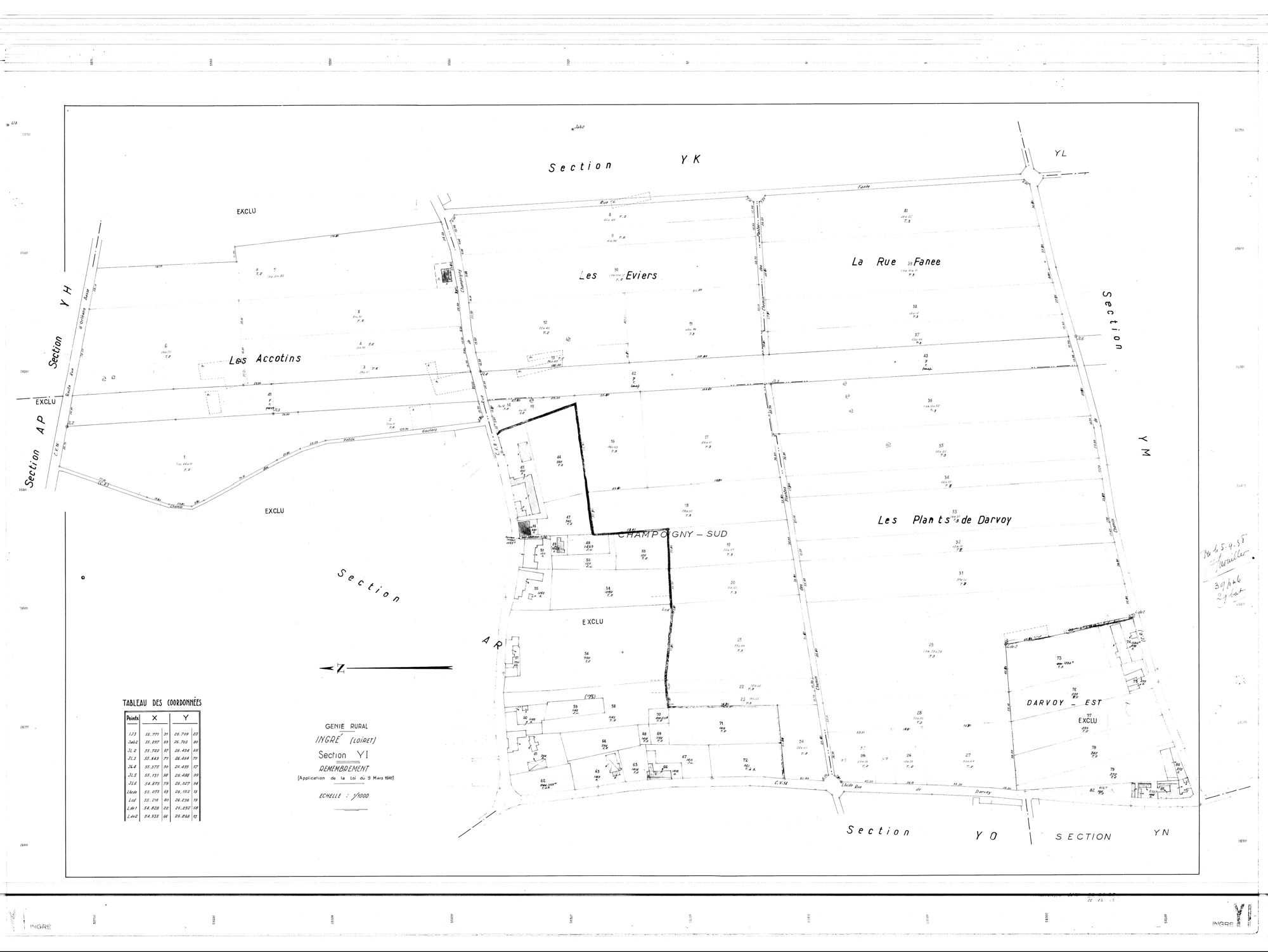 Ingré - Sections