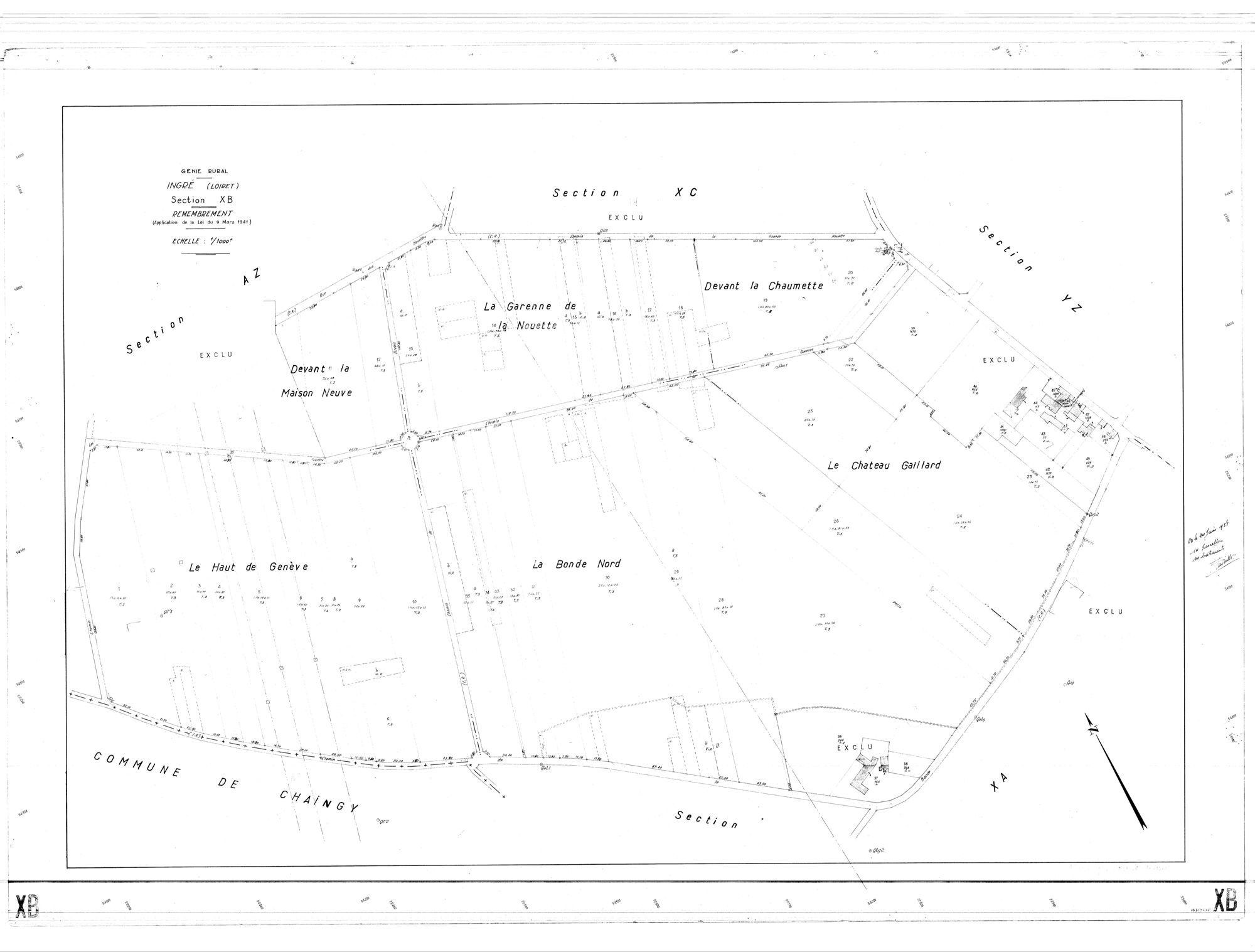 Ingré - Sections