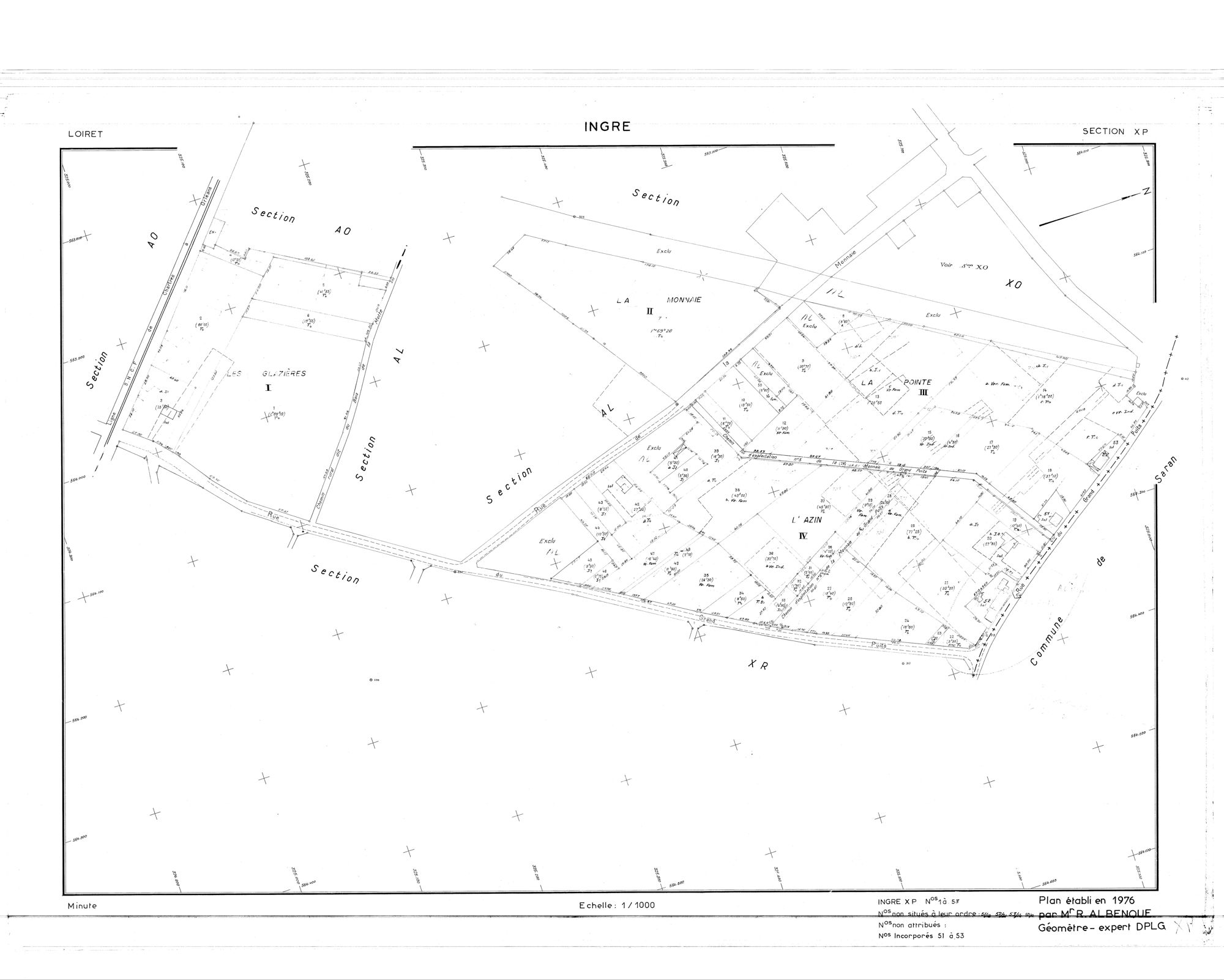 Ingré - Sections