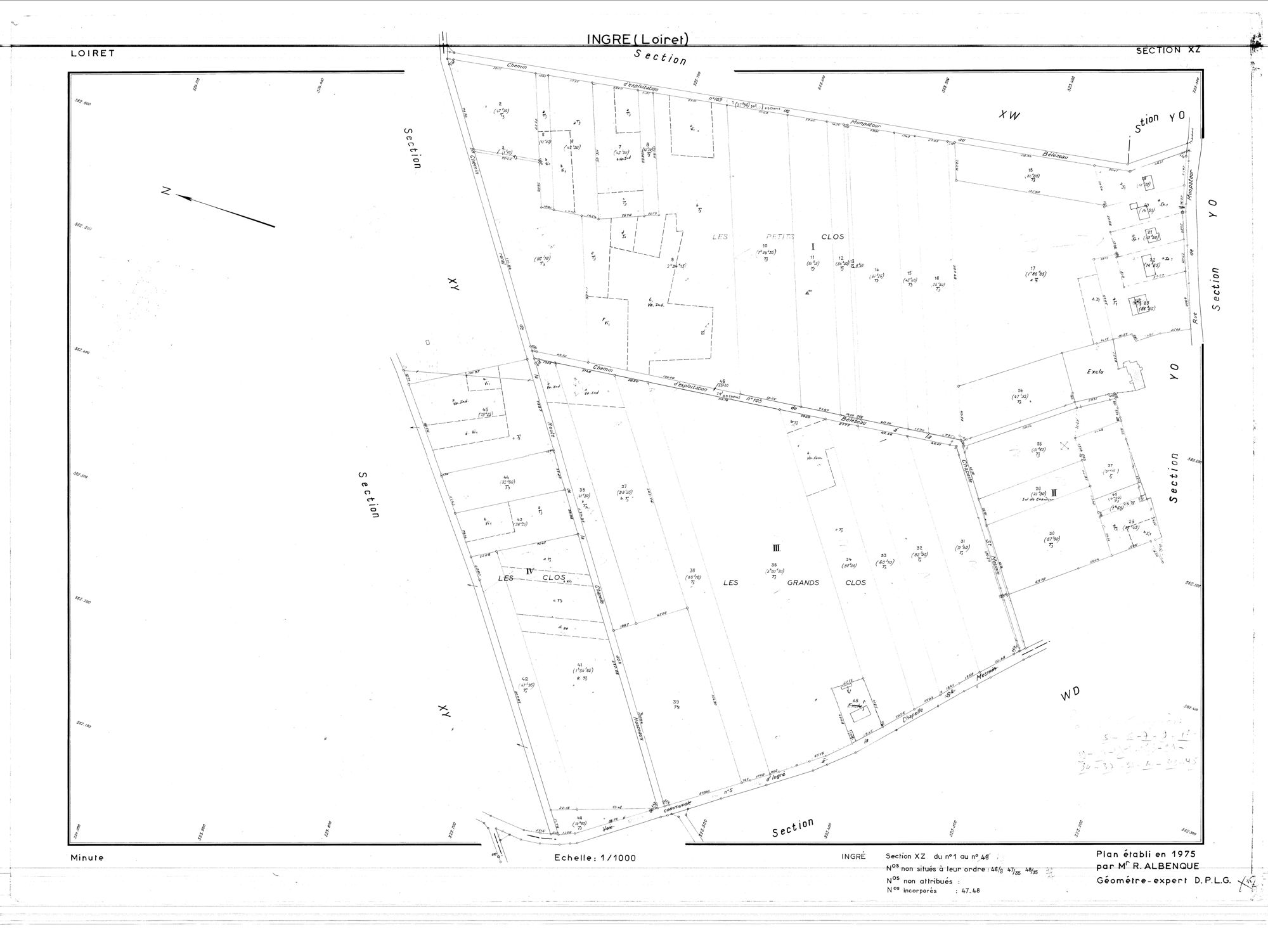 Ingré - Sections