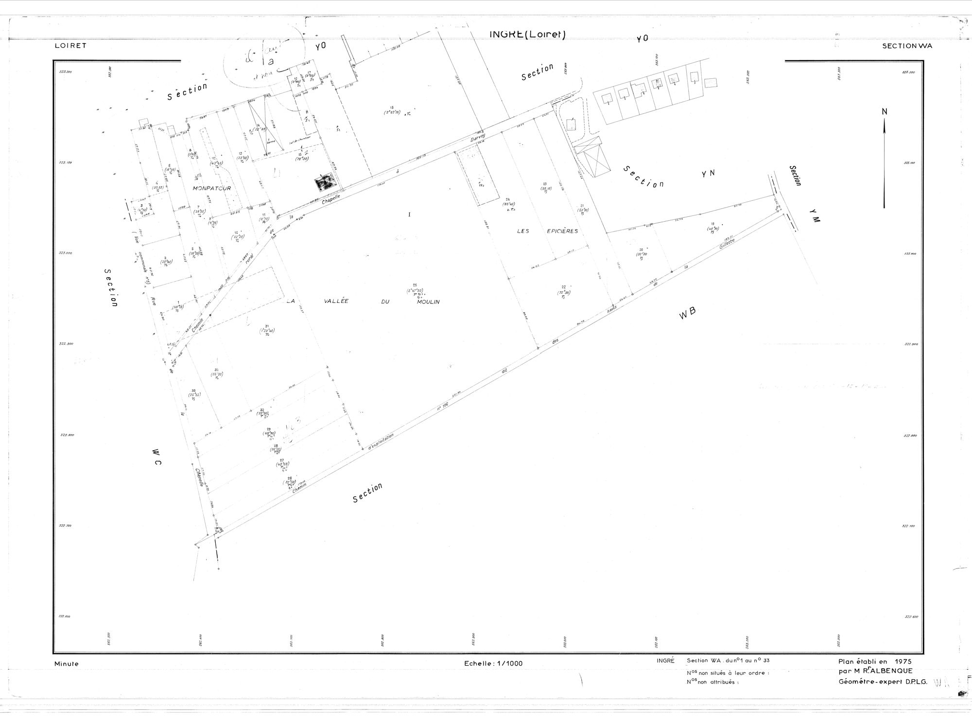 Ingré - Sections