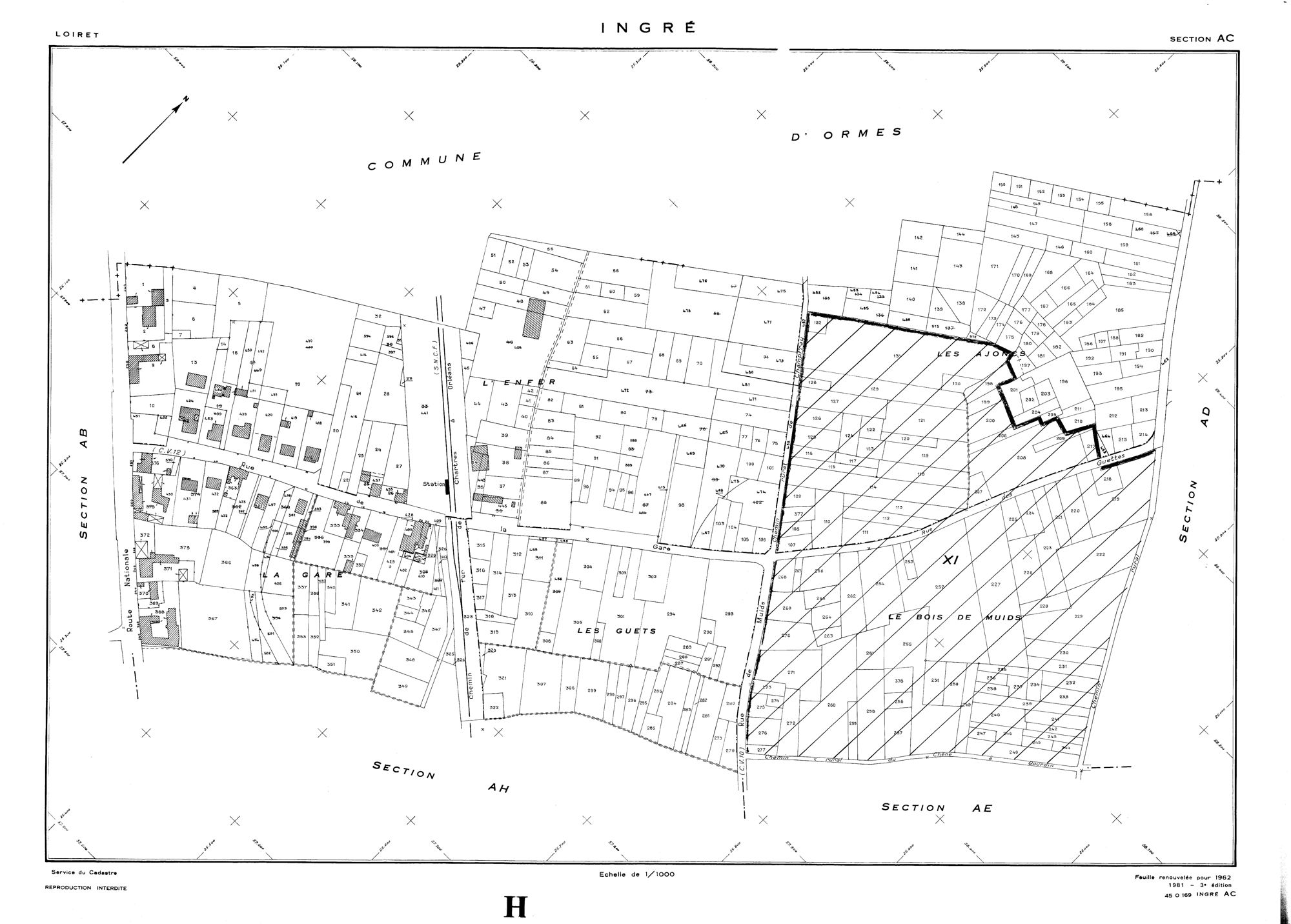 Ingré - Sections