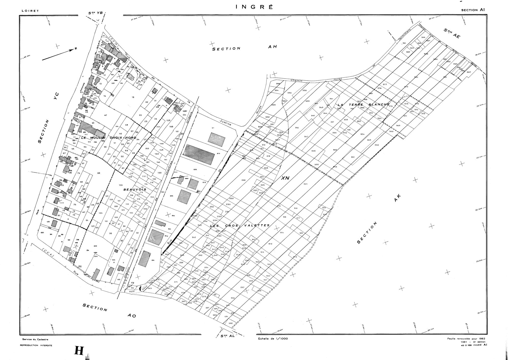 Ingré - Sections