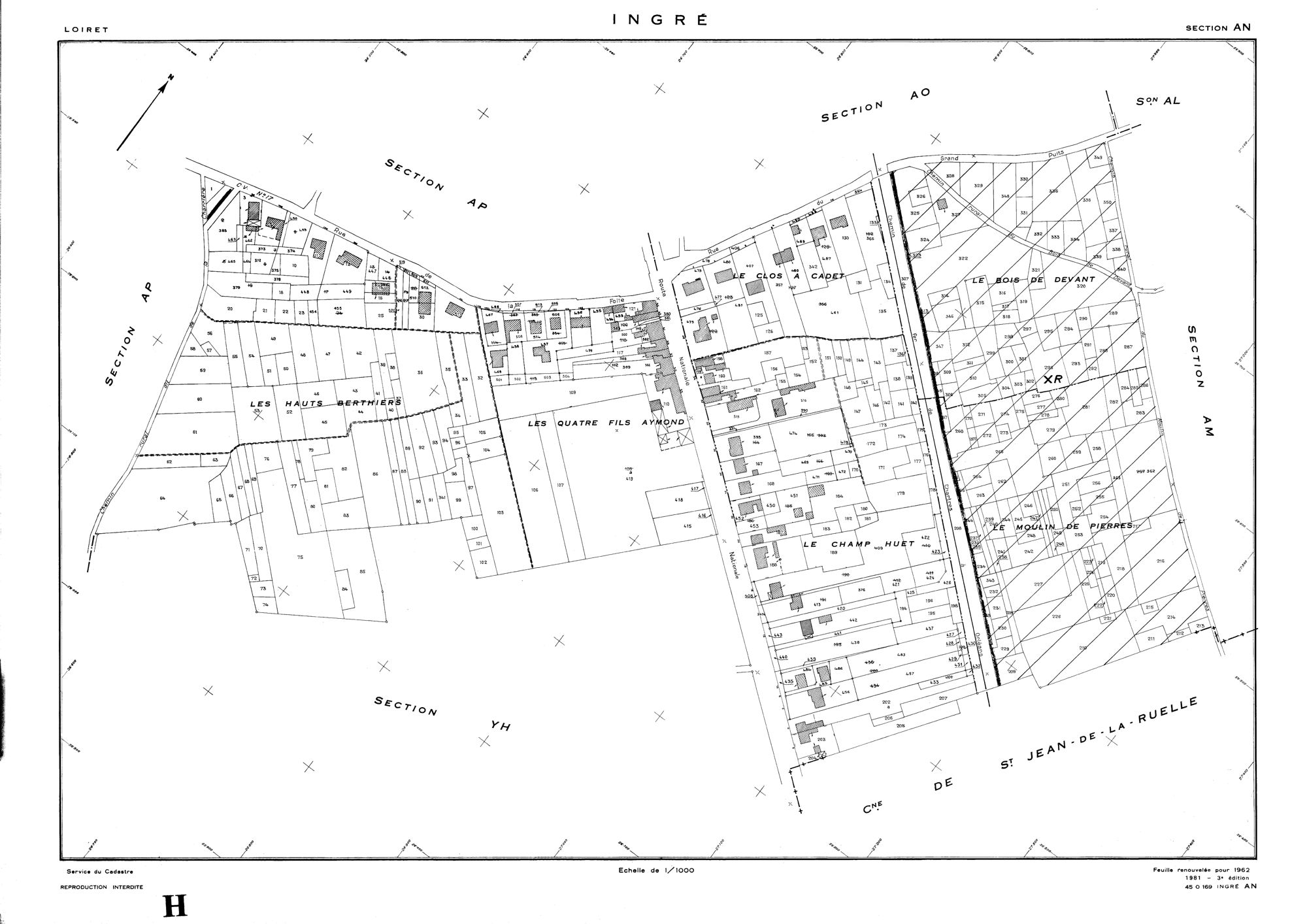 Ingré - Sections