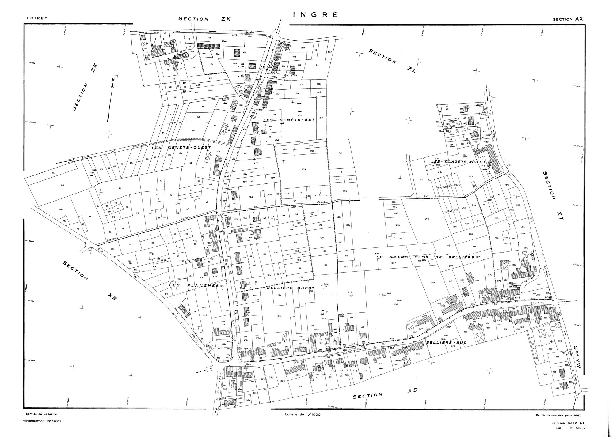 Ingré - Sections