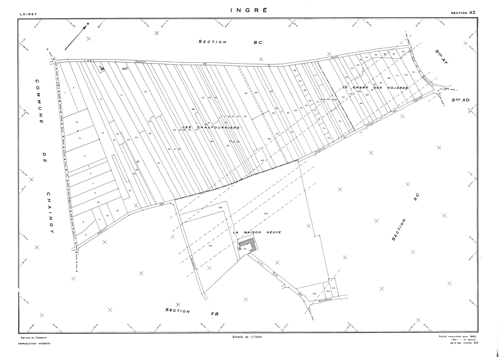 Ingré - Sections