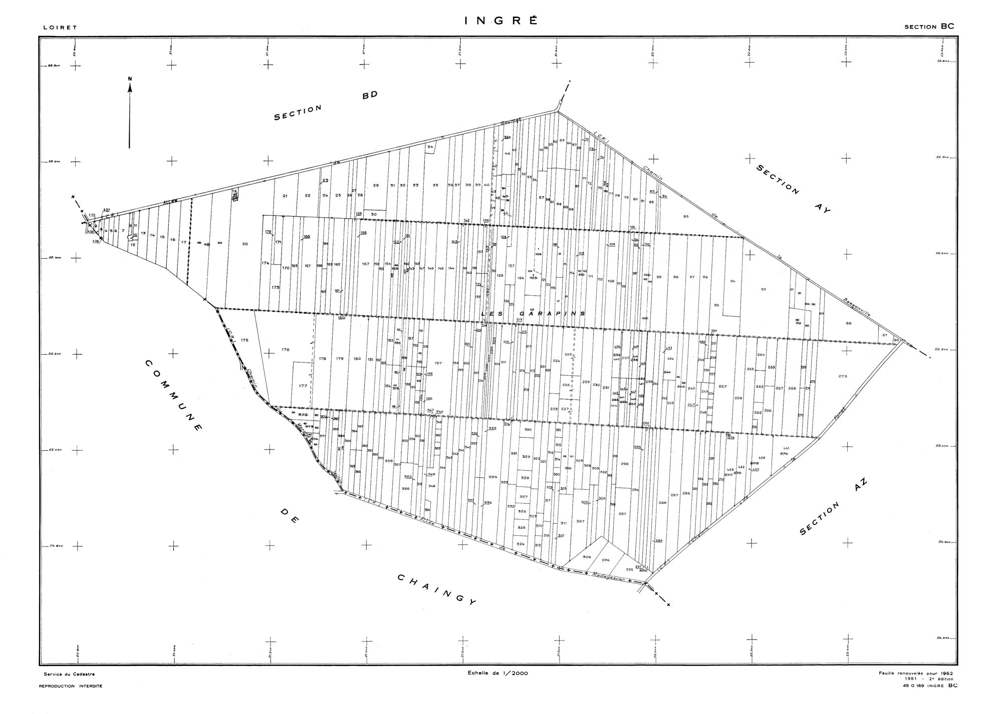 Ingré - Sections