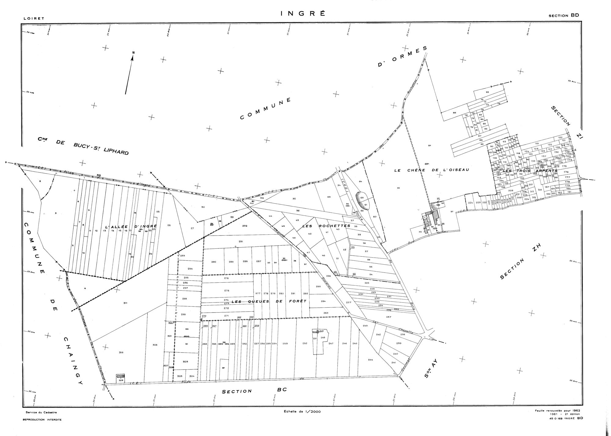 Ingré - Sections