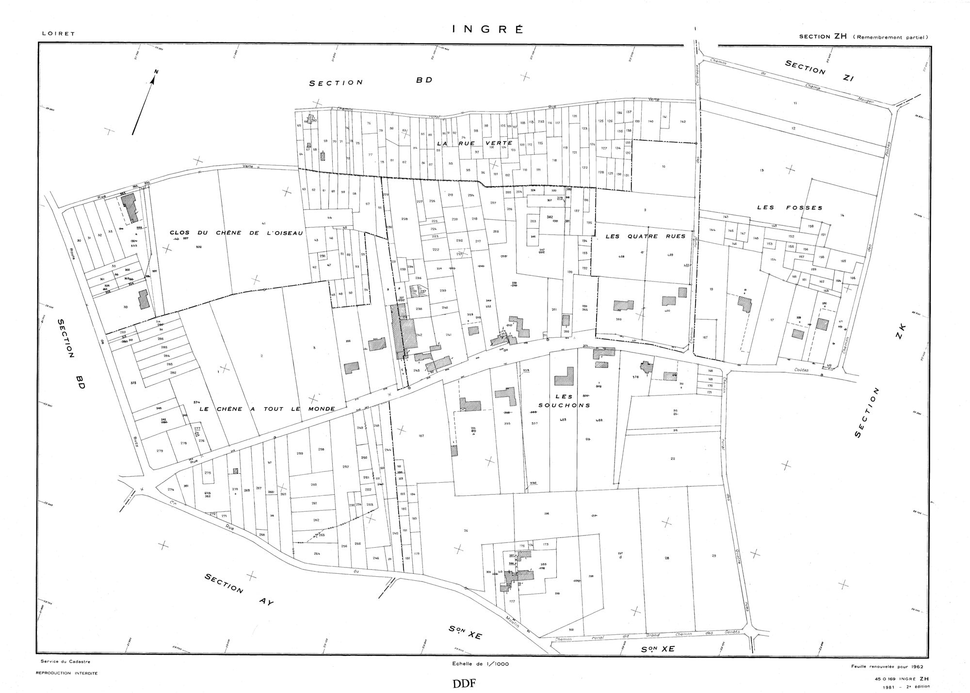 Ingré - Sections
