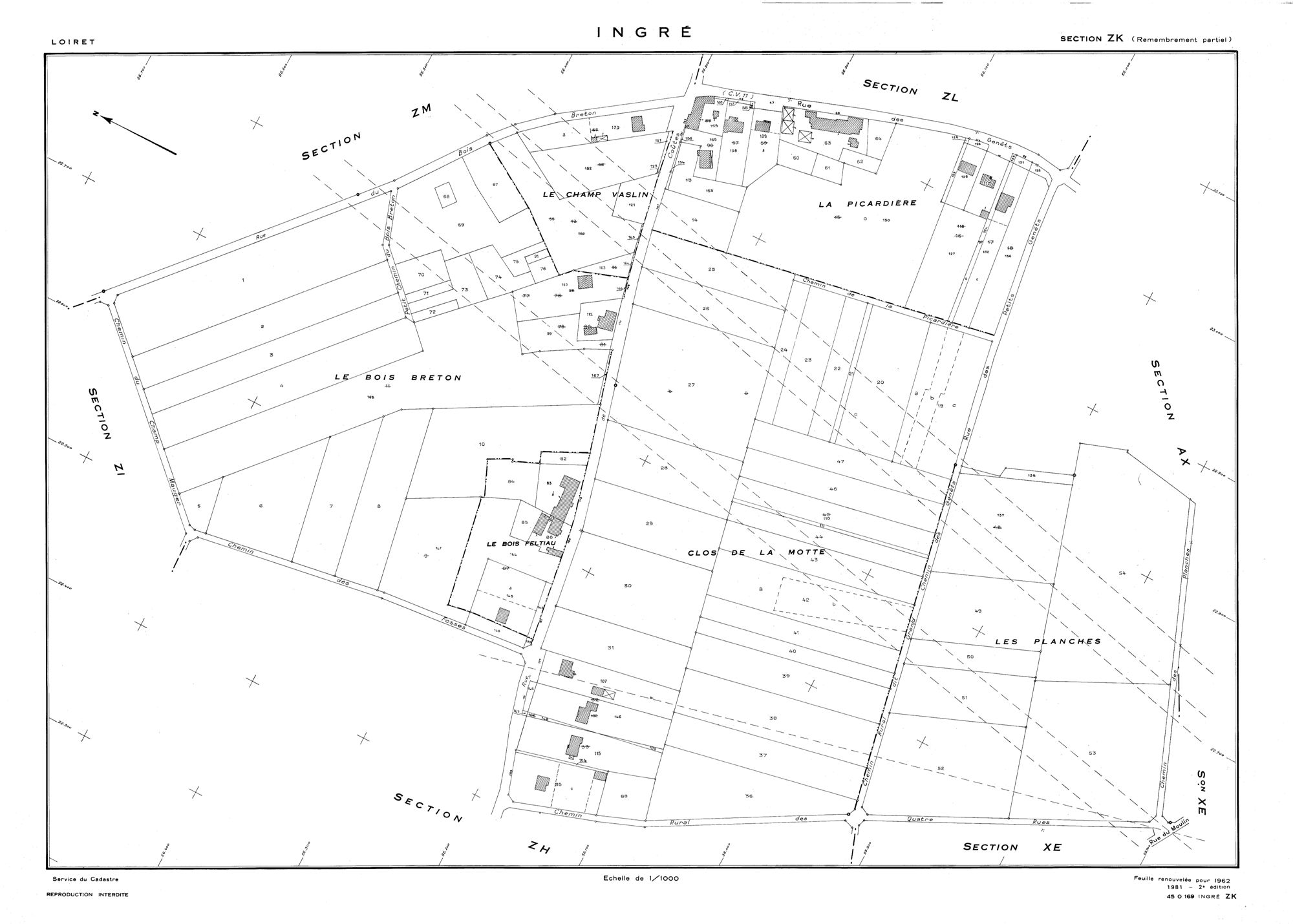 Ingré - Sections