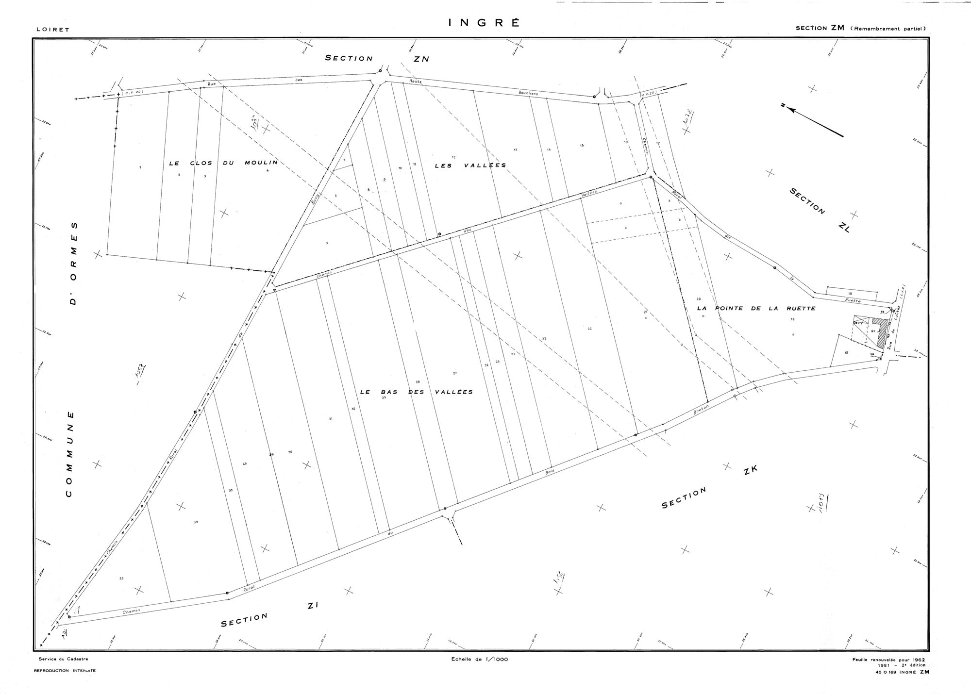 Ingré - Sections
