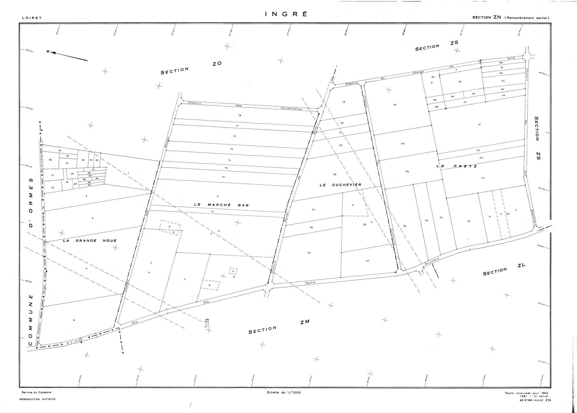 Ingré - Sections