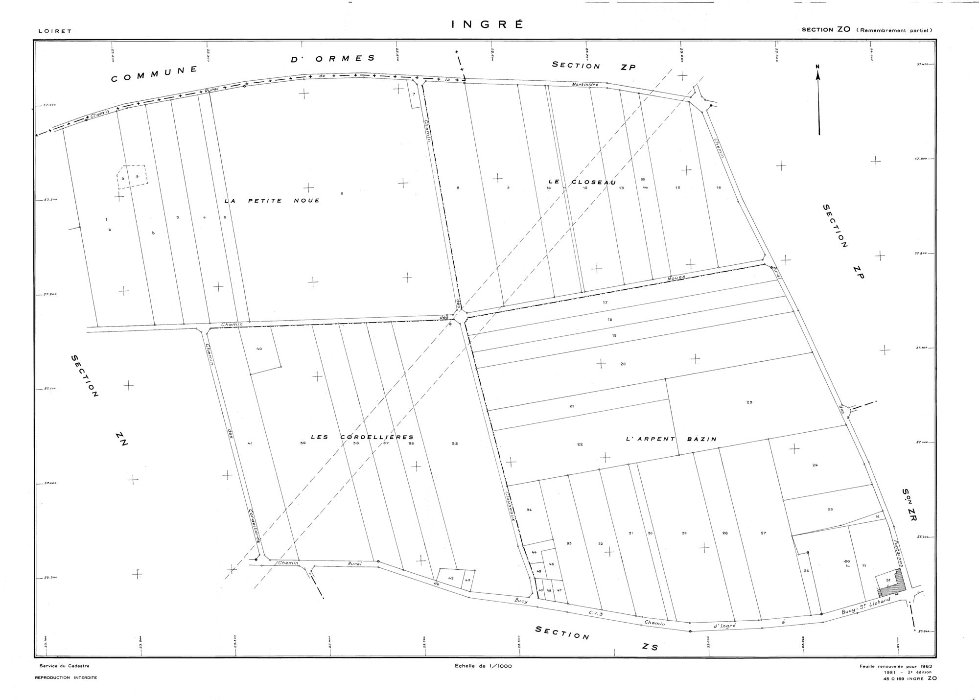 Ingré - Sections