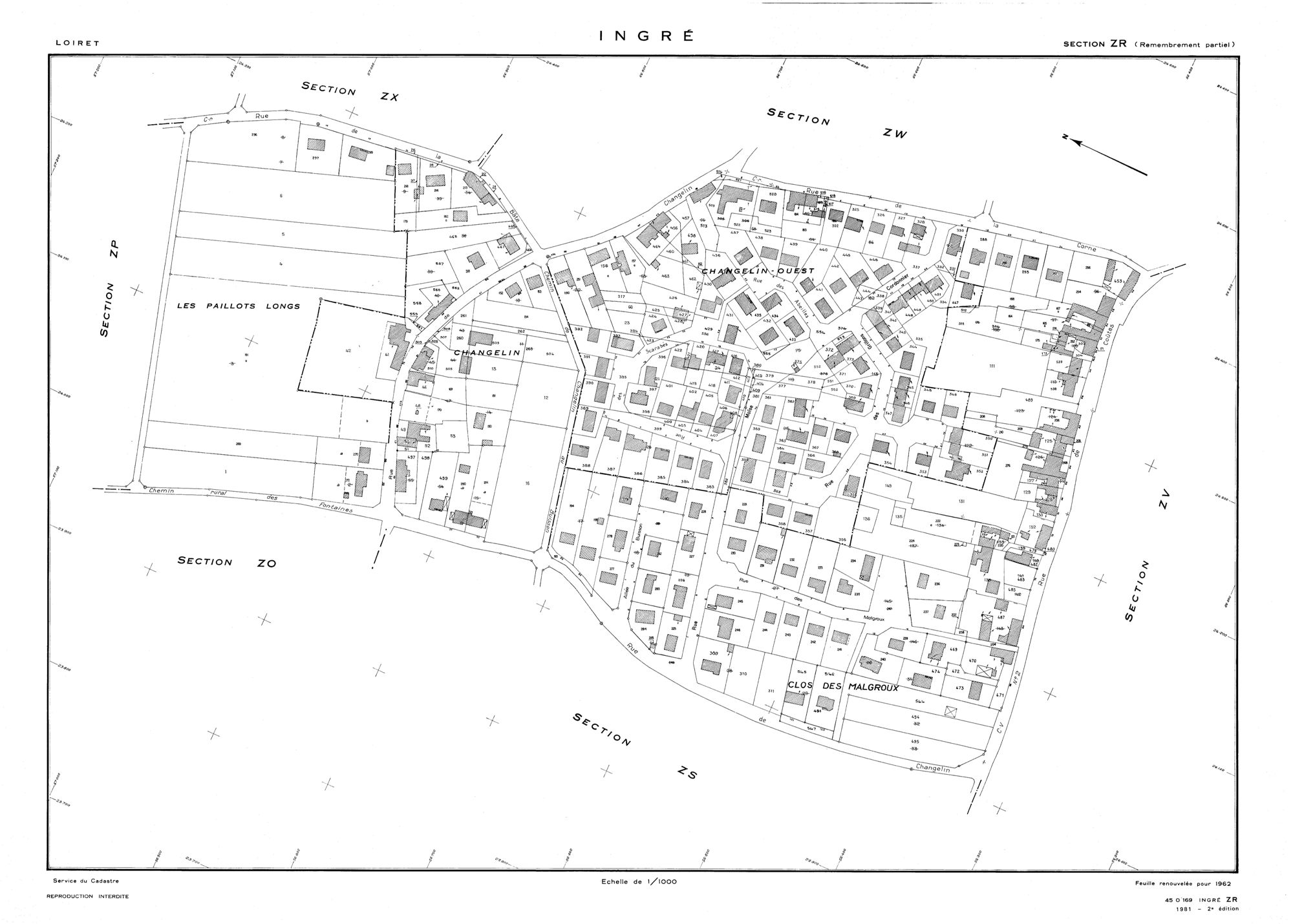 Ingré - Sections