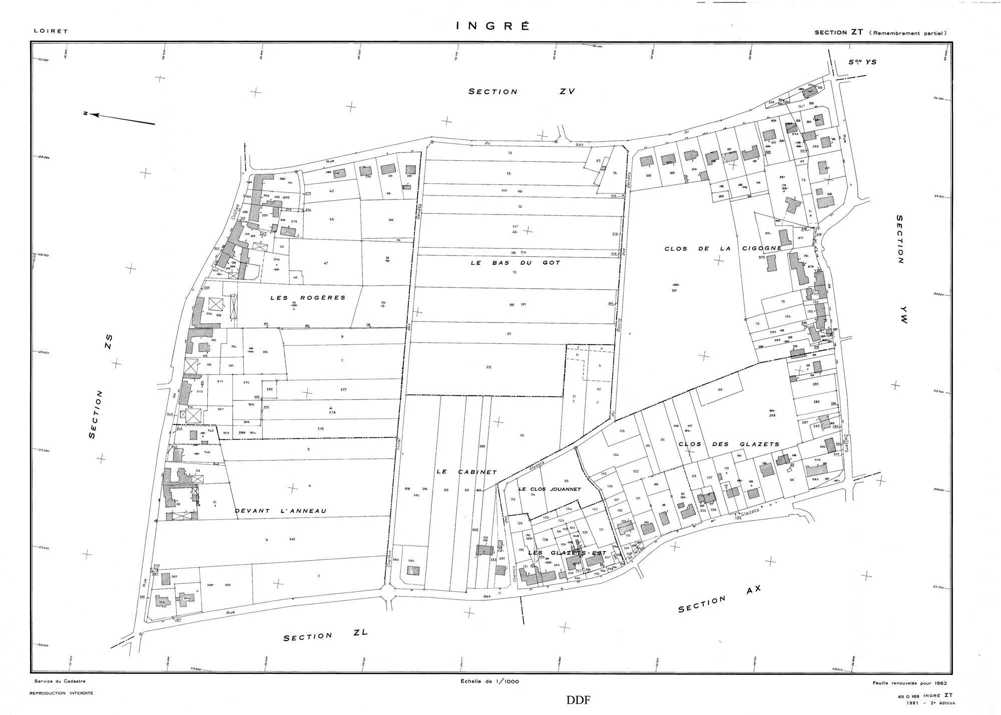 Ingré - Sections