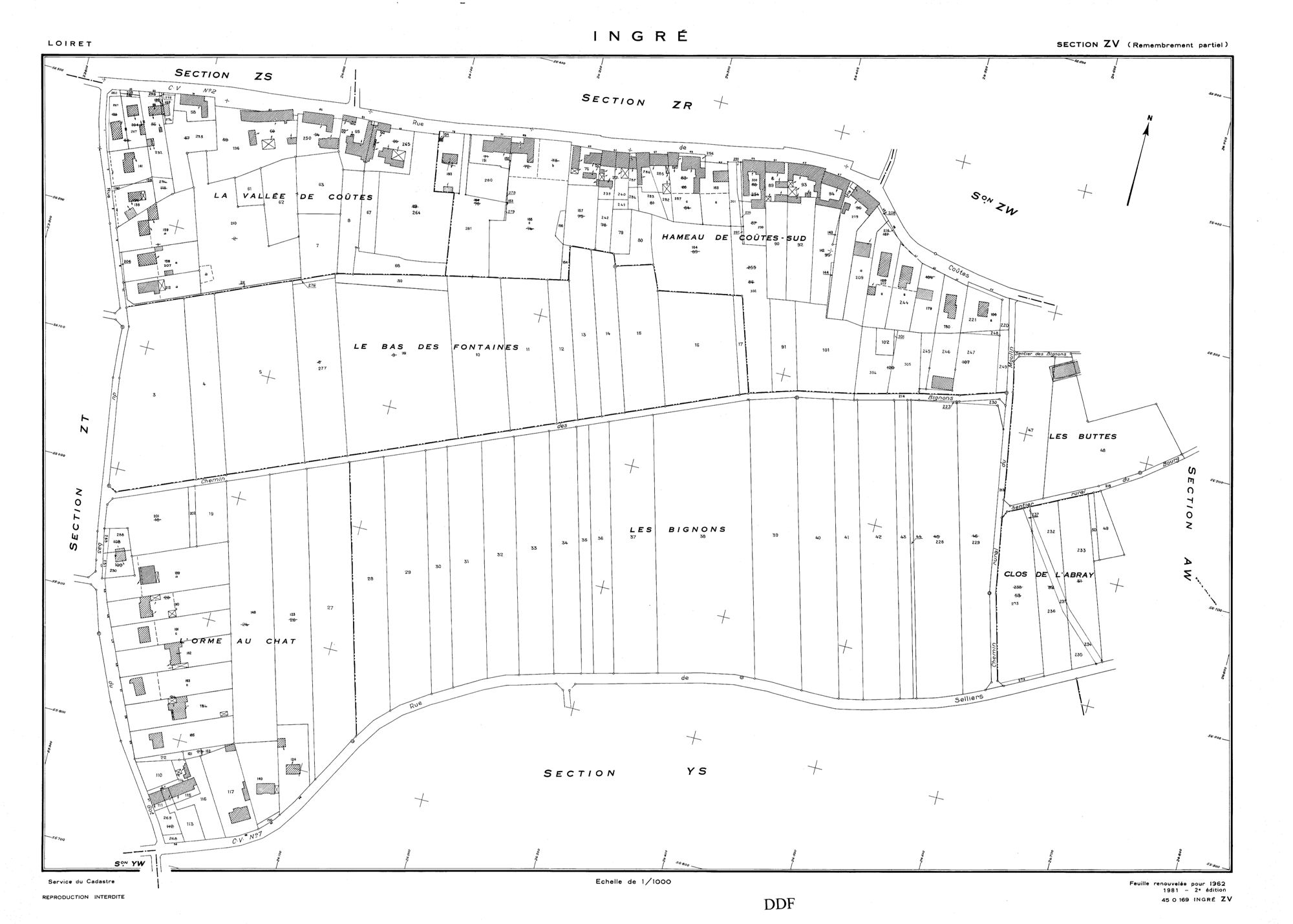 Ingré - Sections