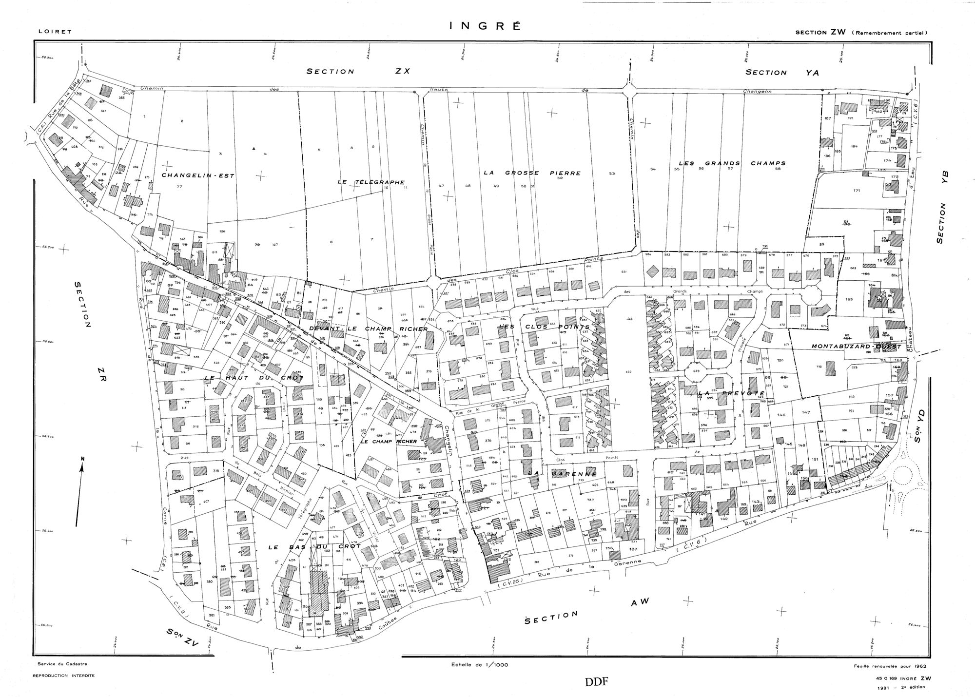 Ingré - Sections
