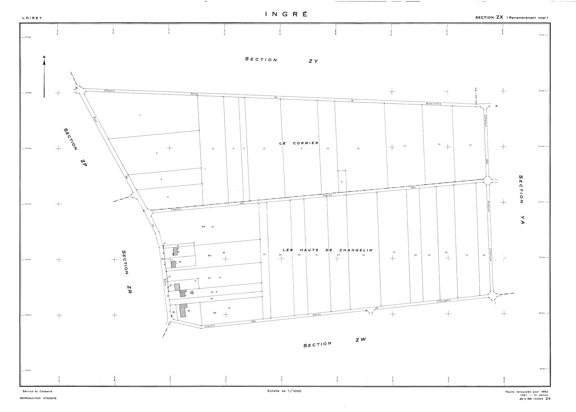 Ingré - Sections