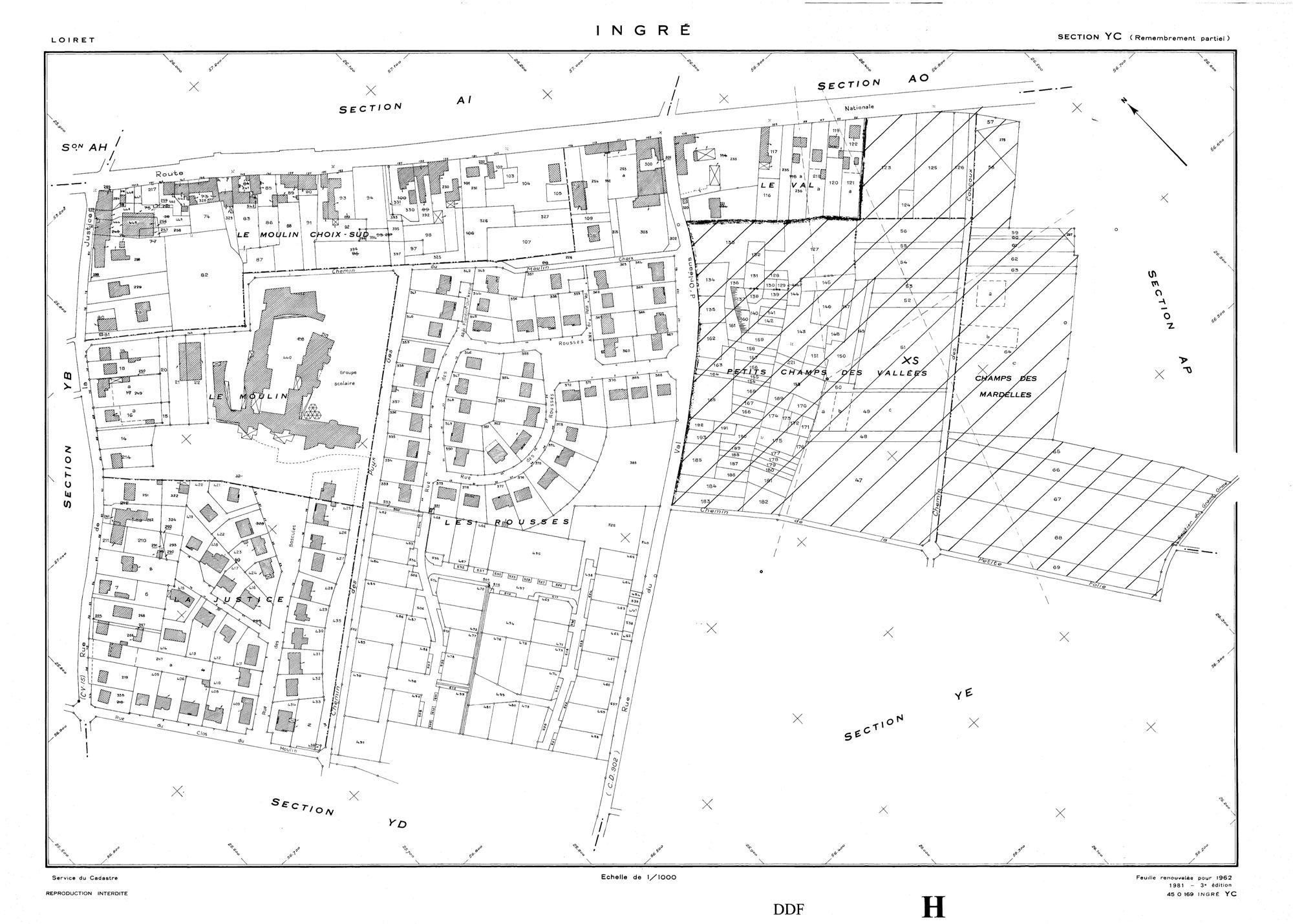 Ingré - Sections