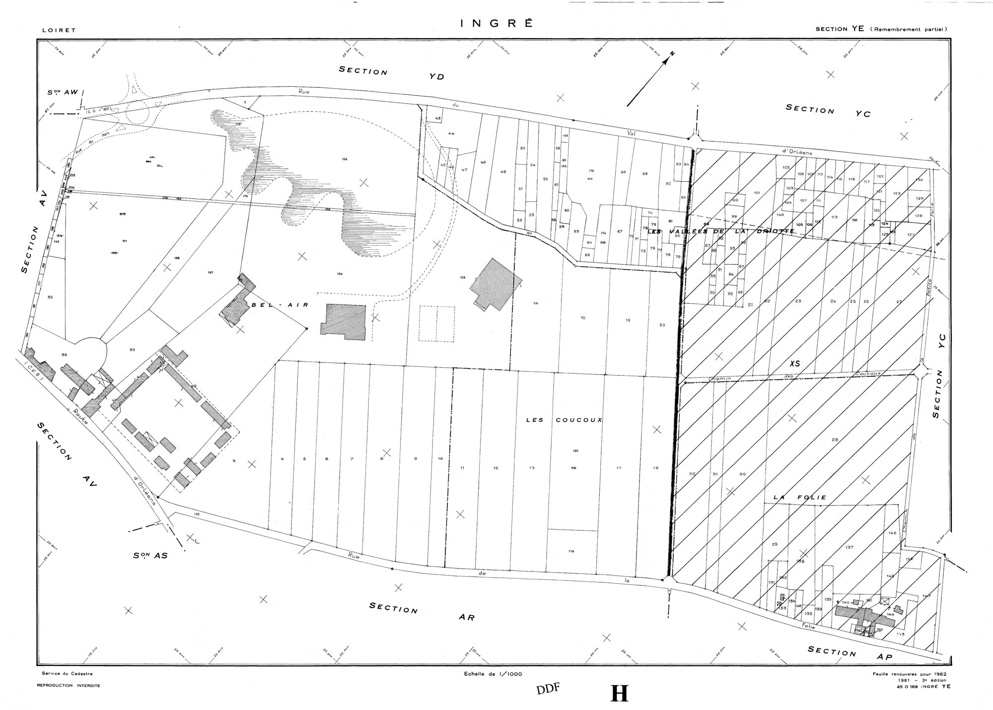Ingré - Sections