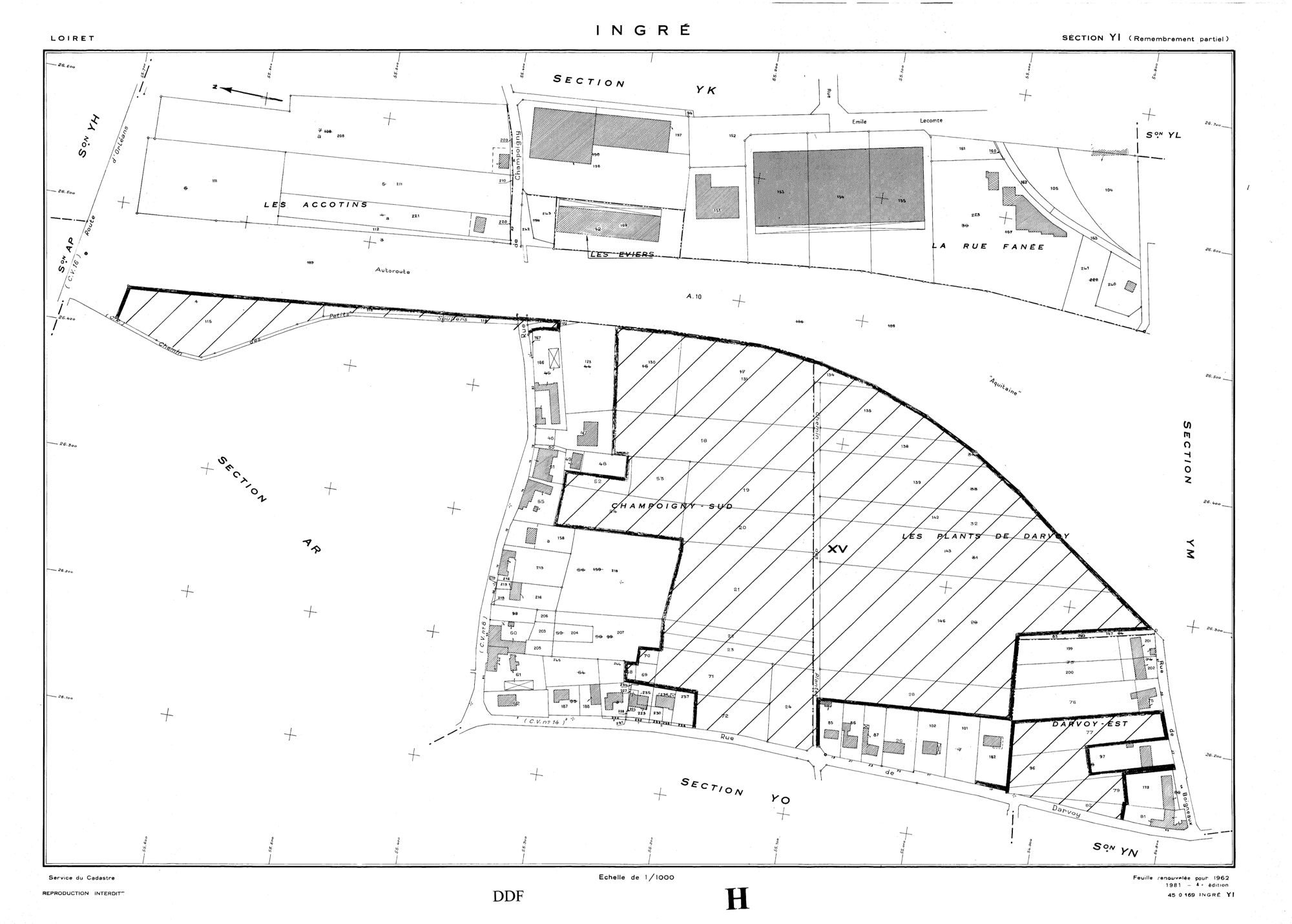 Ingré - Sections