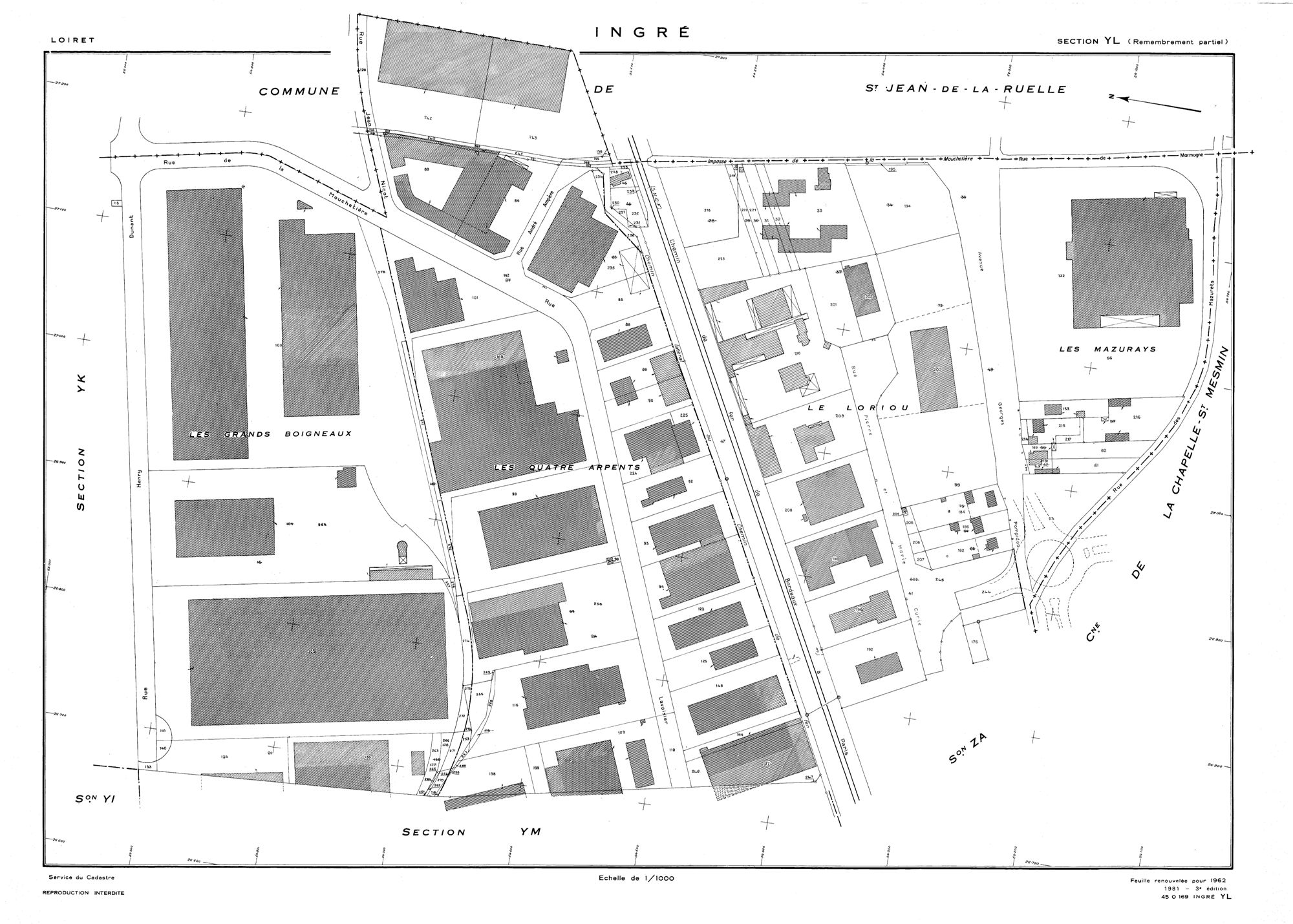 Ingré - Sections