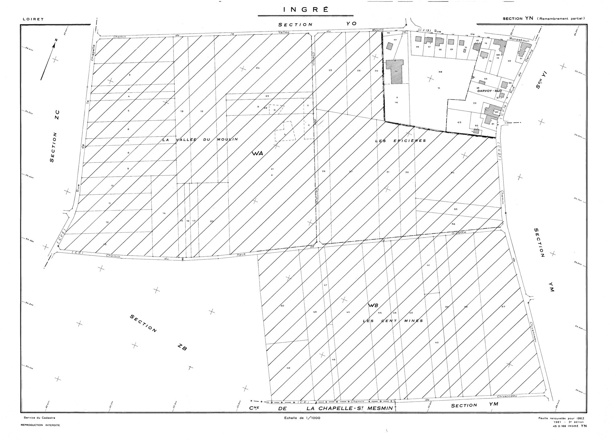 Ingré - Sections
