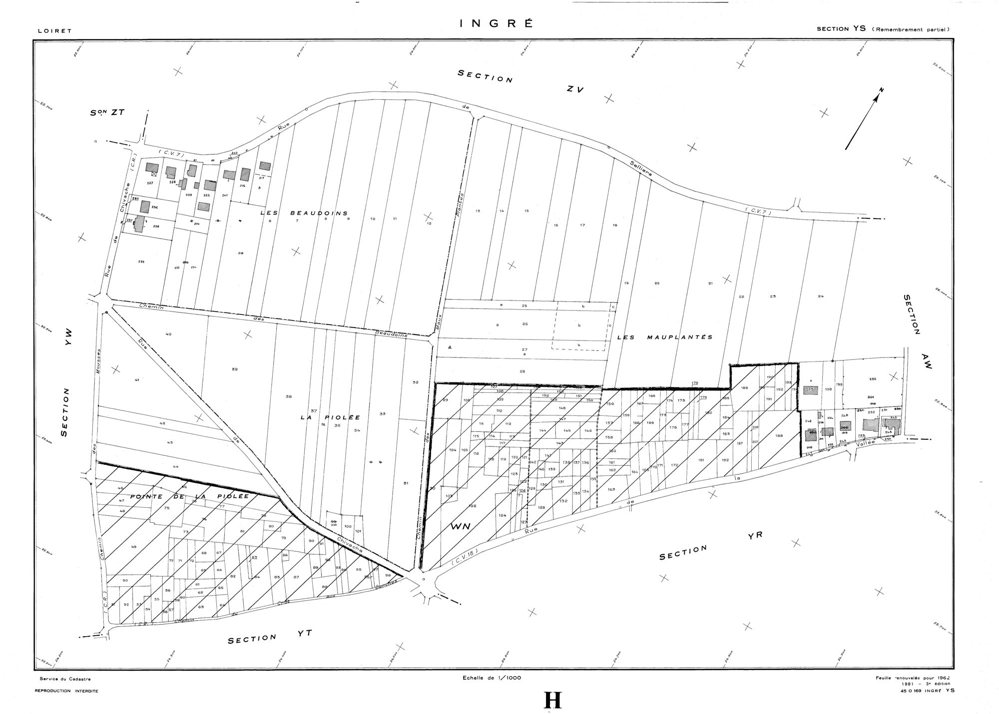 Ingré - Sections