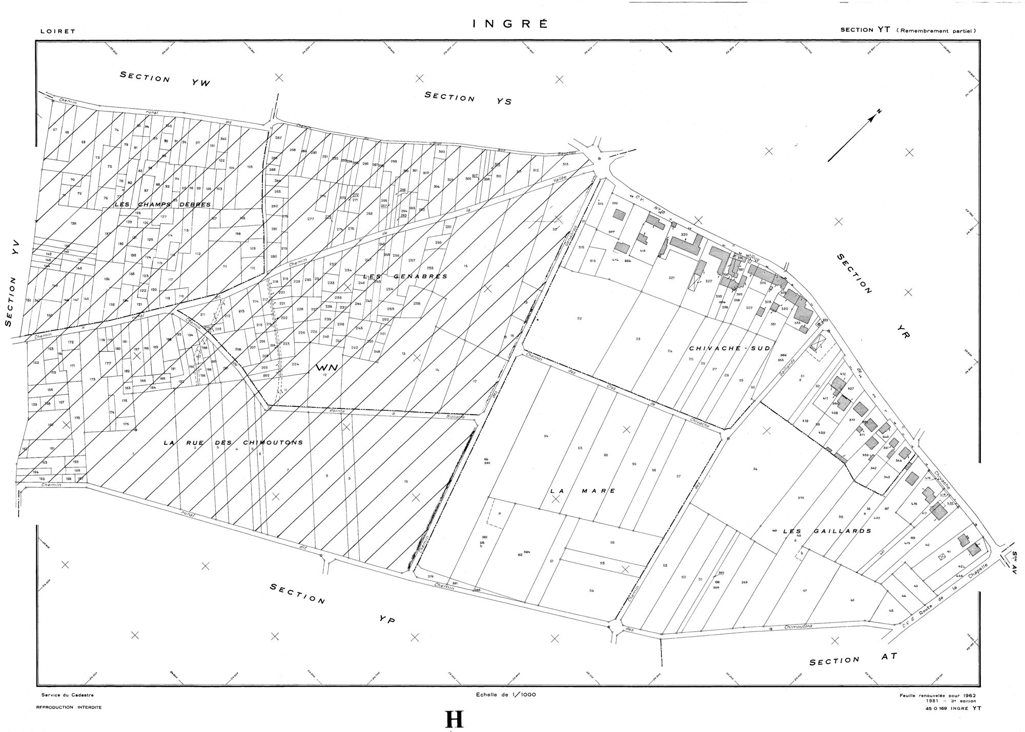 Ingré - Sections
