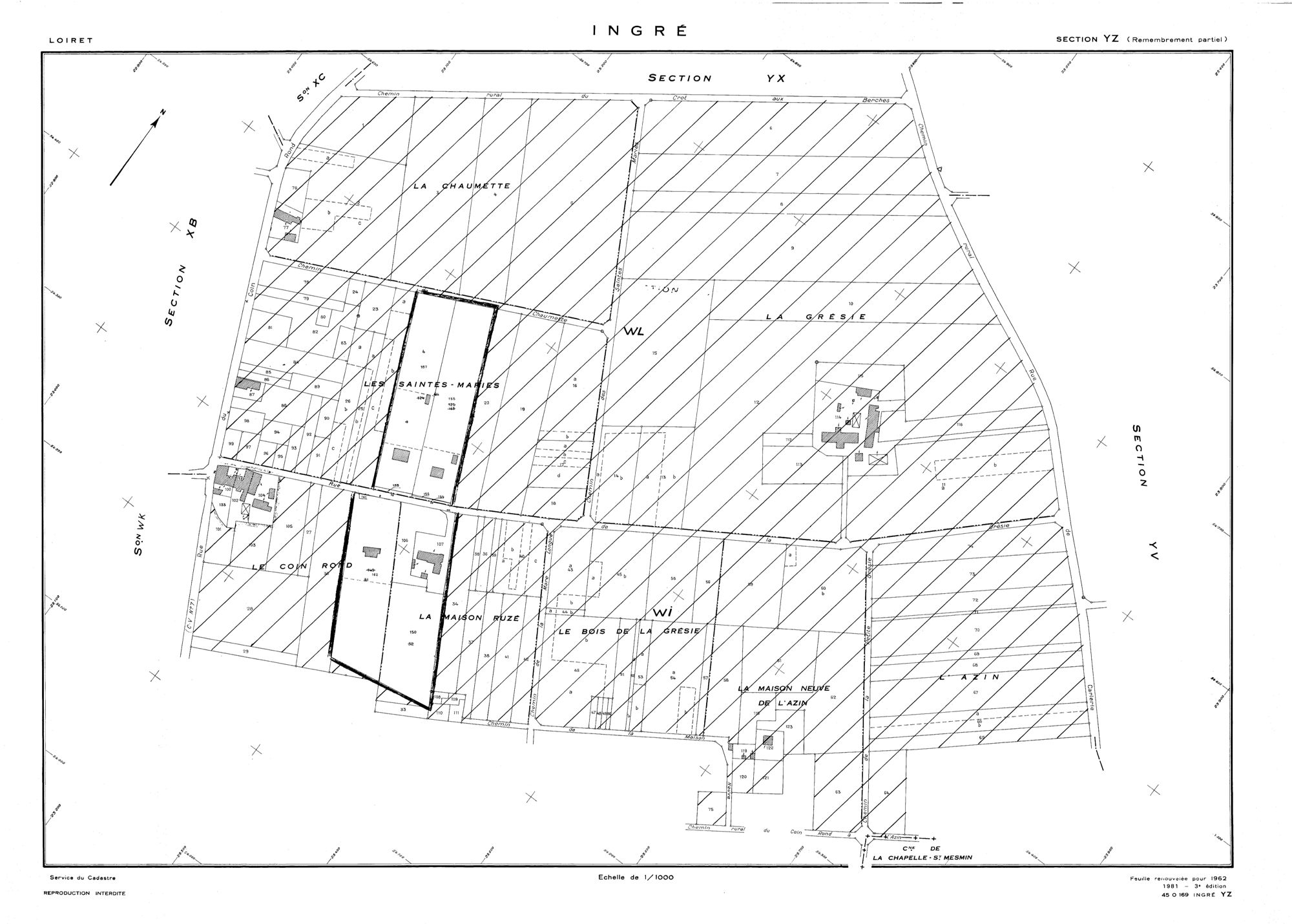 Ingré - Sections