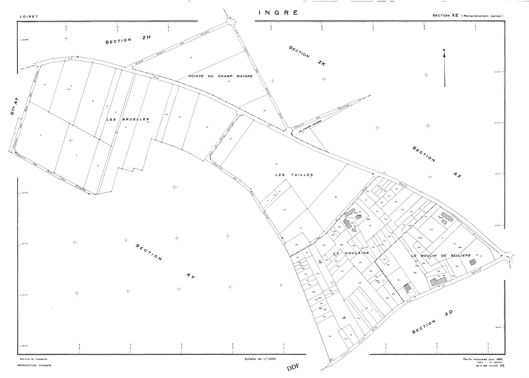 Ingré - Sections