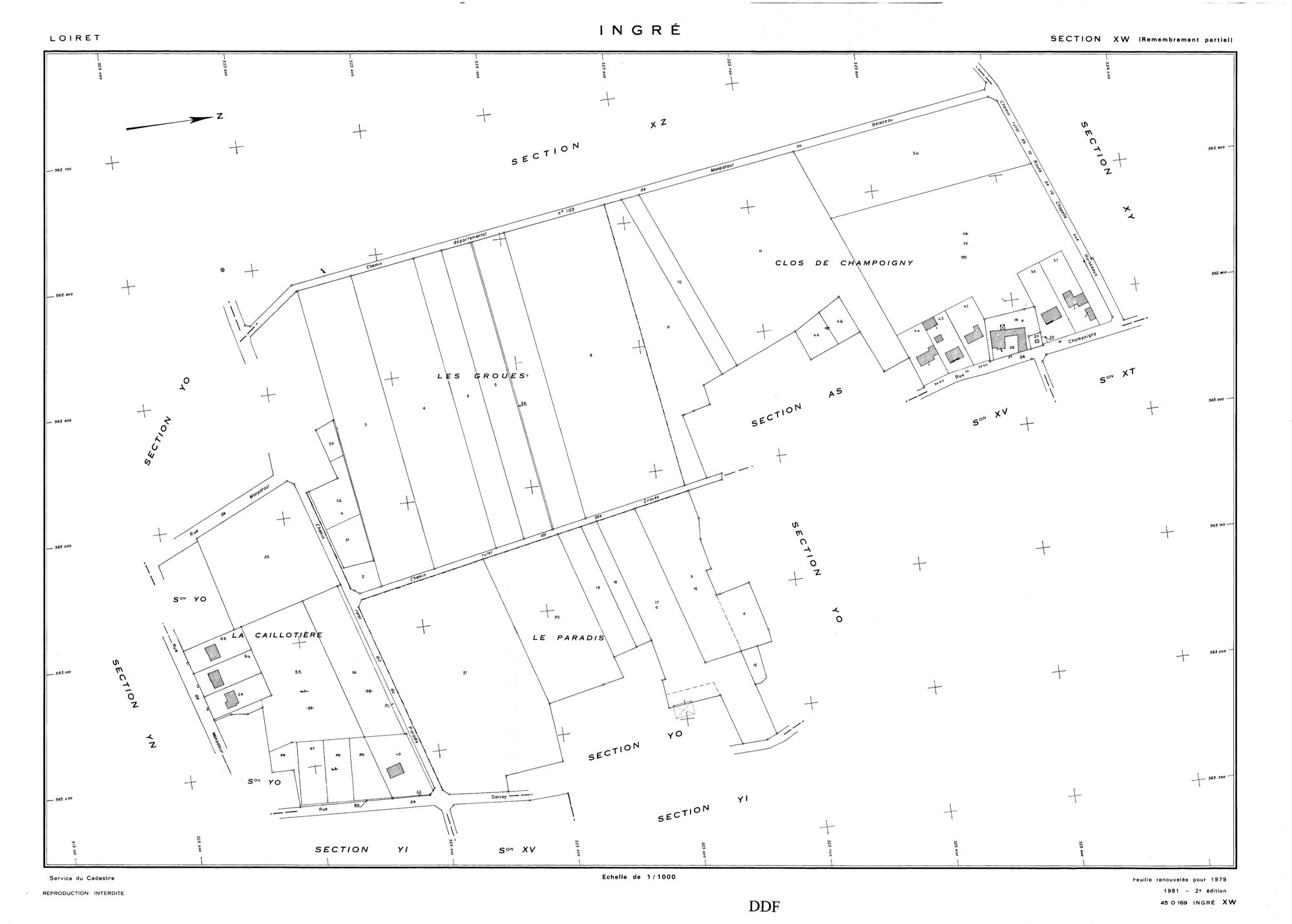 Ingré - Sections