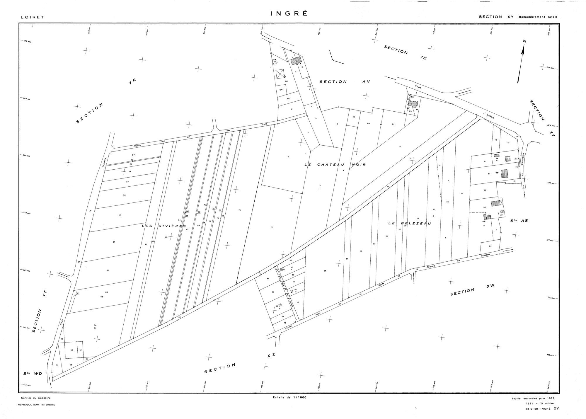 Ingré - Sections