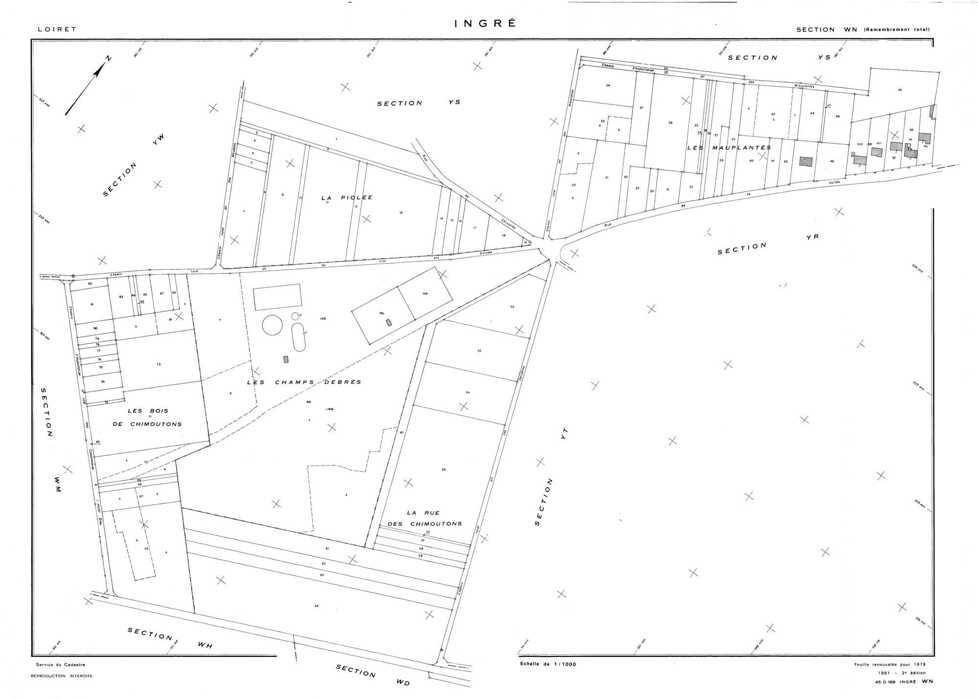 Ingré - Sections