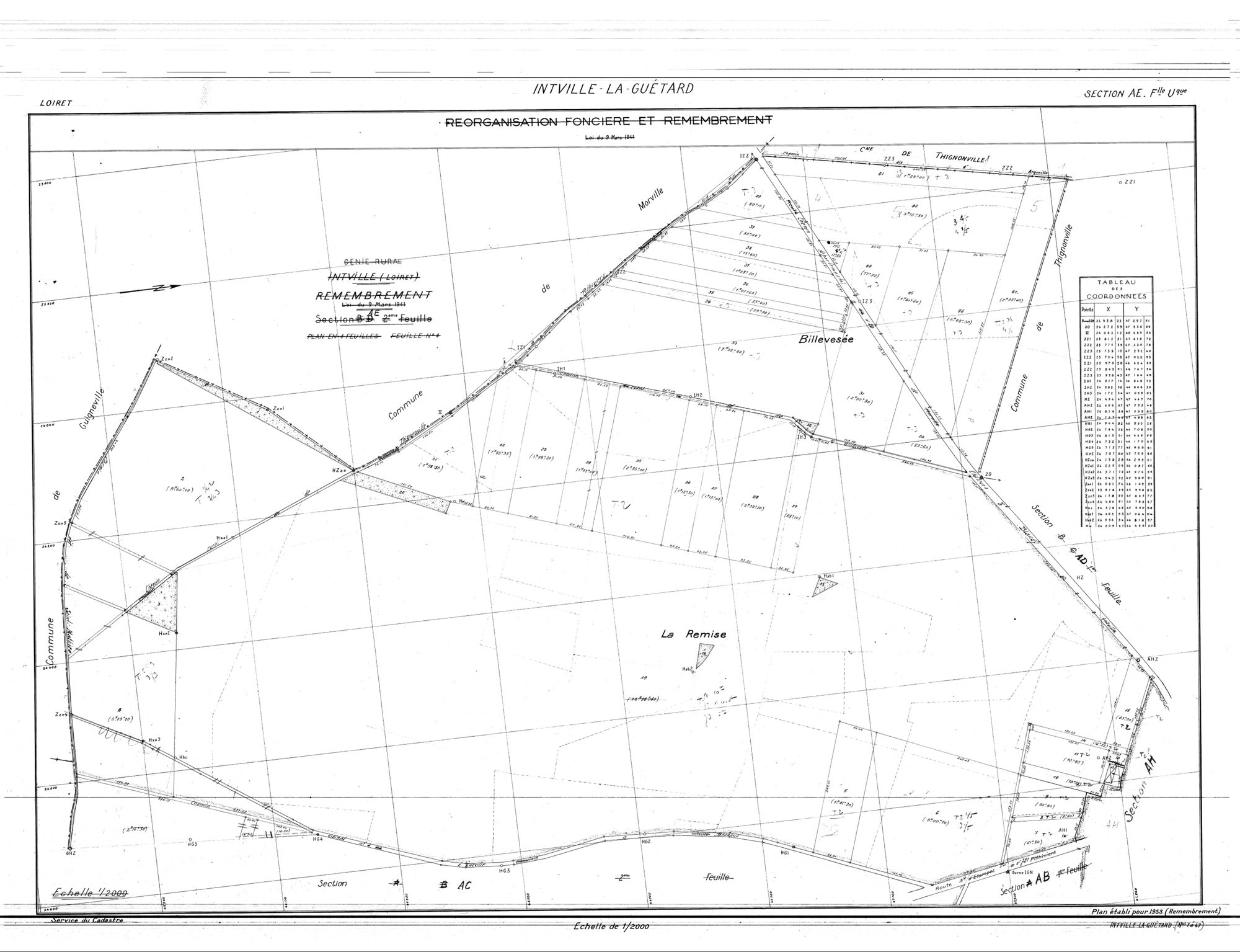 Intville-la-Guétard - Sections