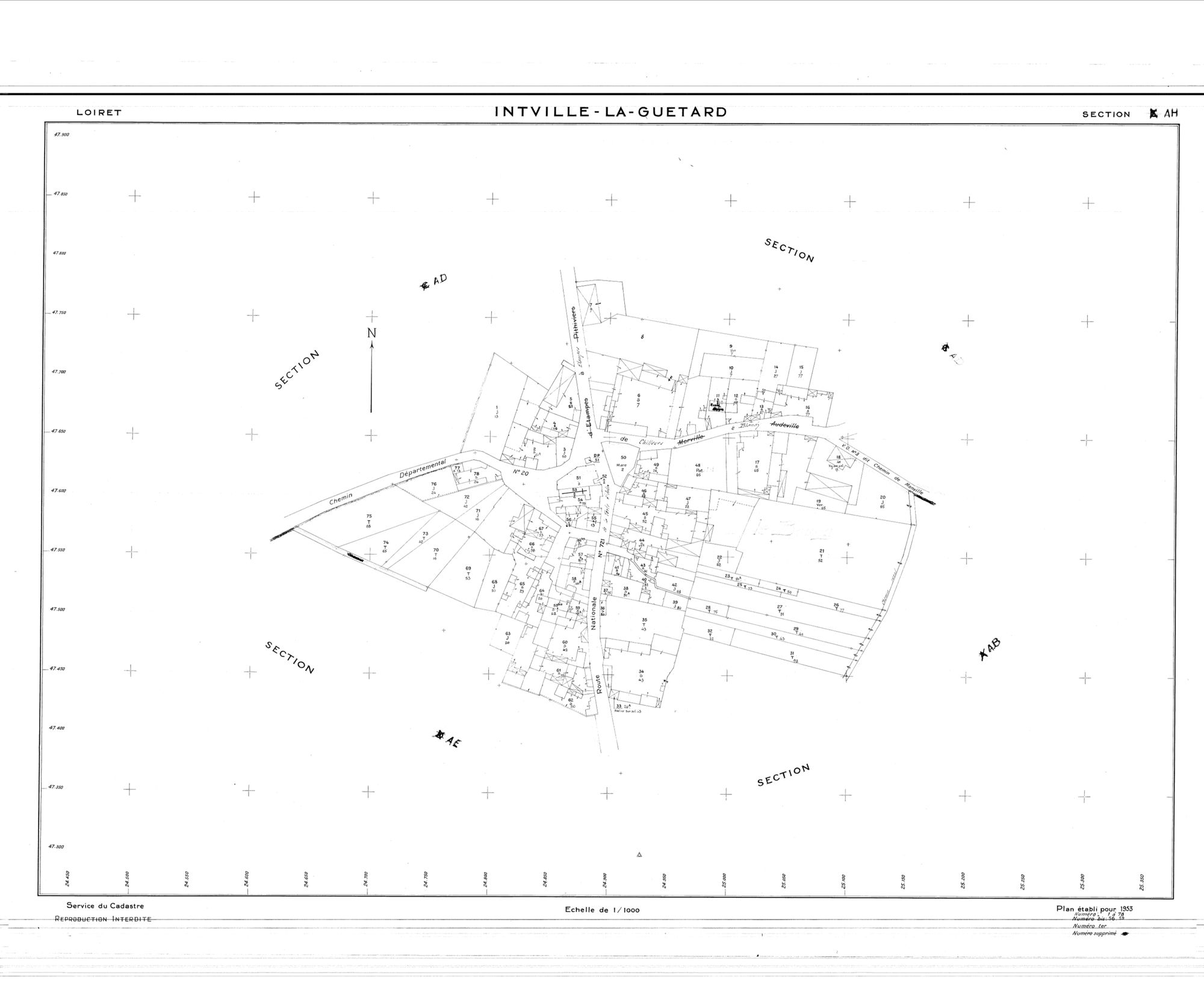 Intville-la-Guétard - Sections