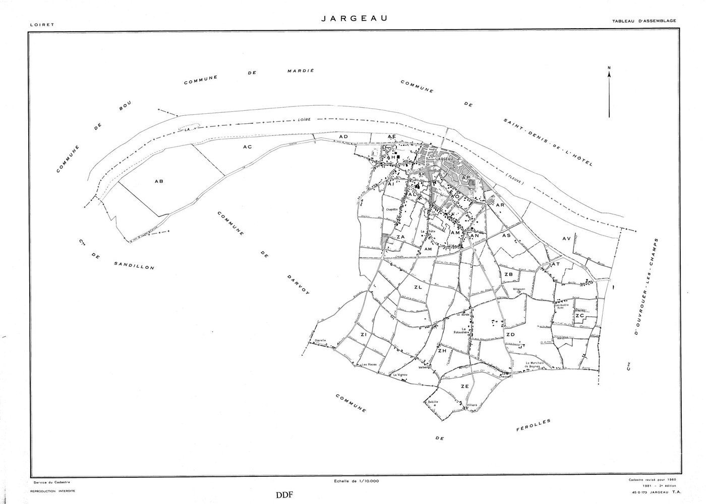 Jargeau - Tableau d'assemblage