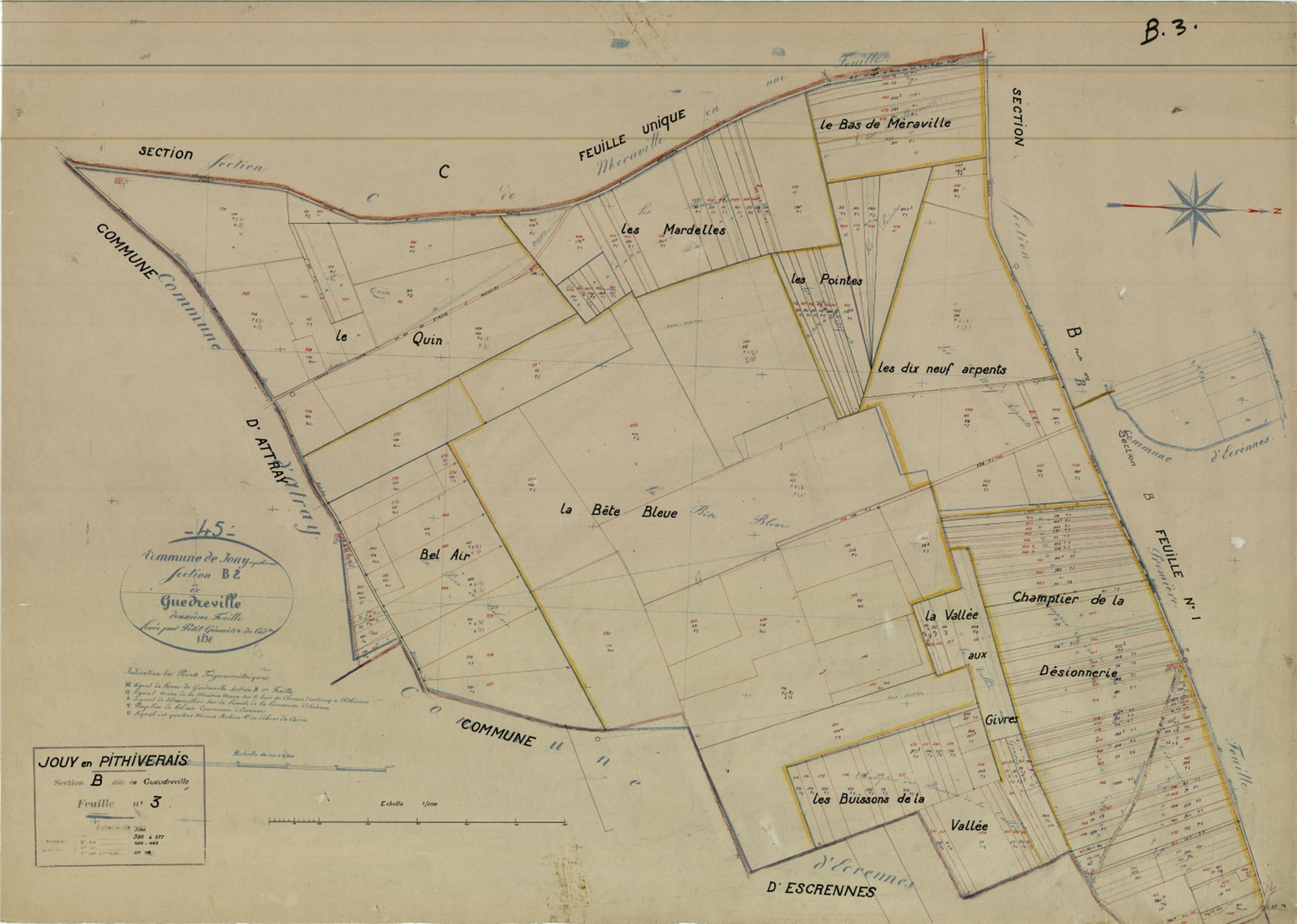 Jouy-en-Pithiverais - Sections