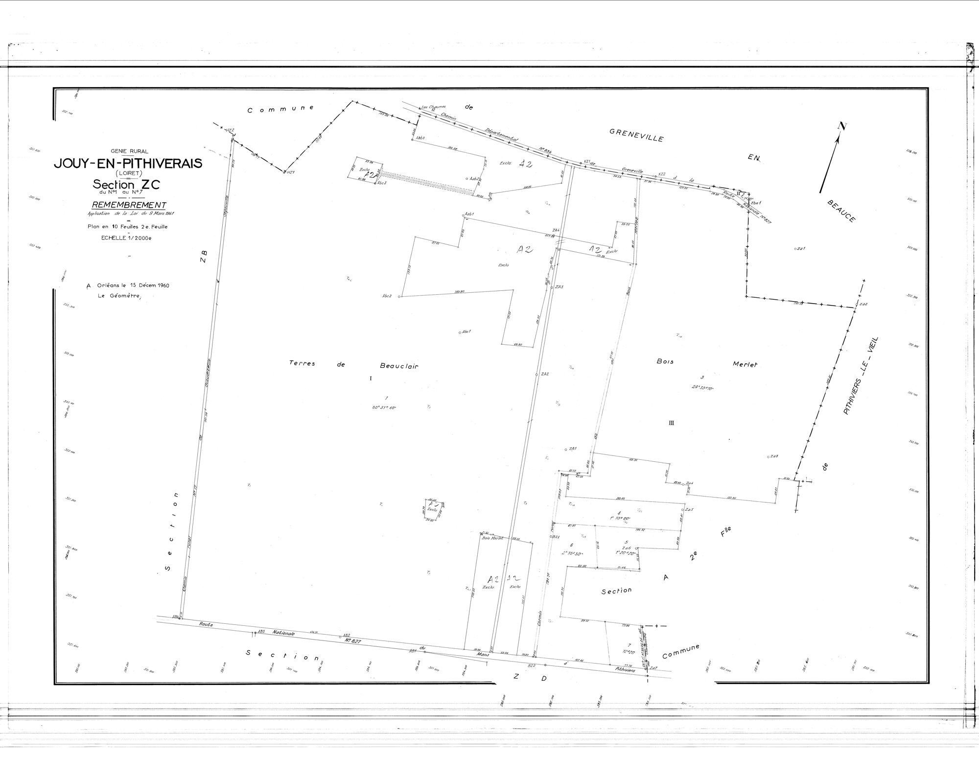 Jouy-en-Pithiverais - Sections
