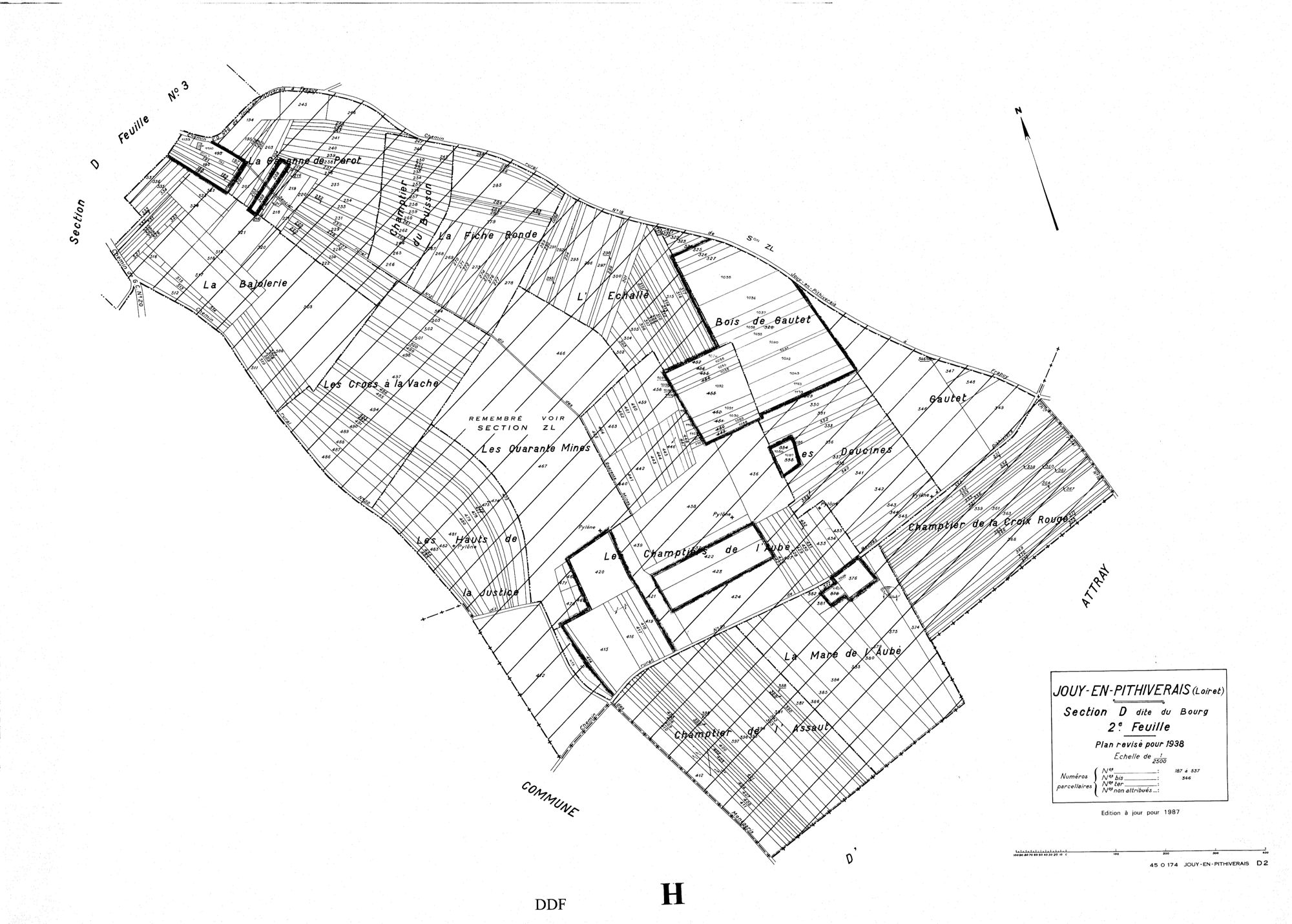 Jouy-en-Pithiverais - Sections
