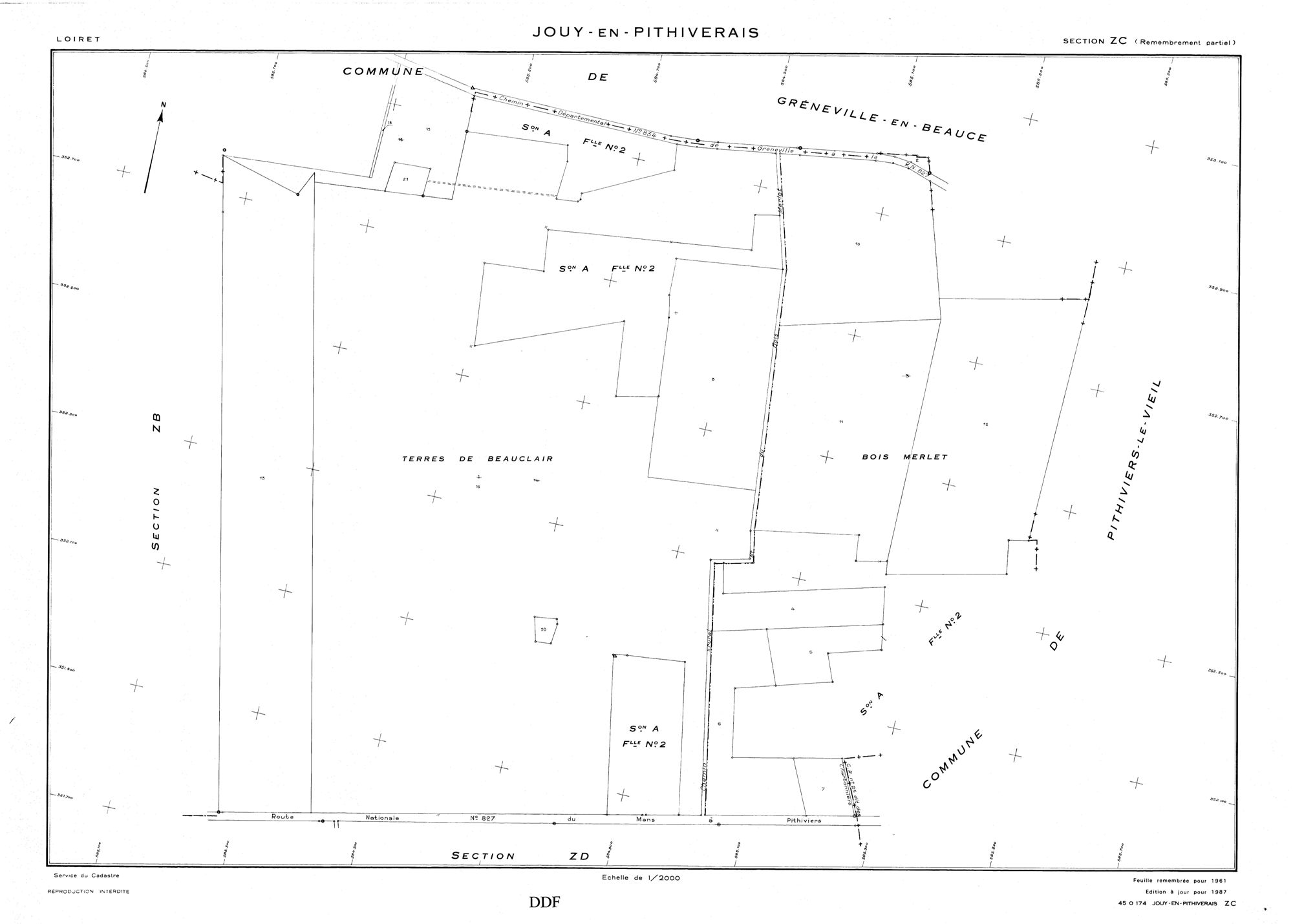 Jouy-en-Pithiverais - Sections