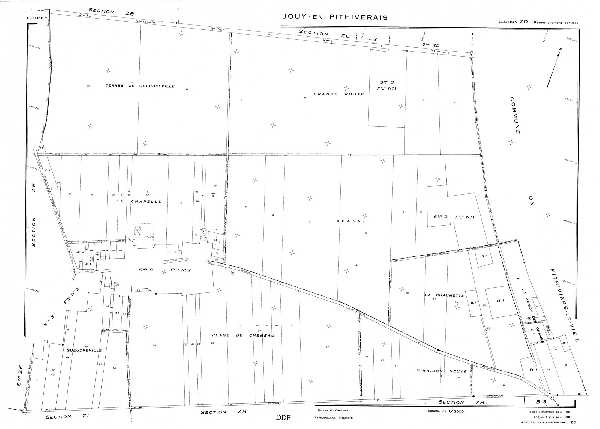 Jouy-en-Pithiverais - Sections
