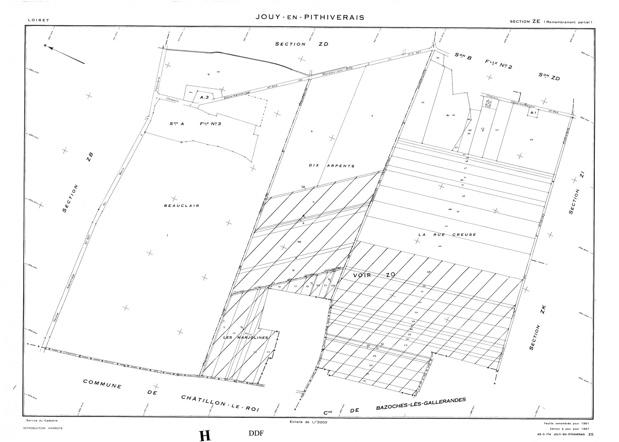 Jouy-en-Pithiverais - Sections