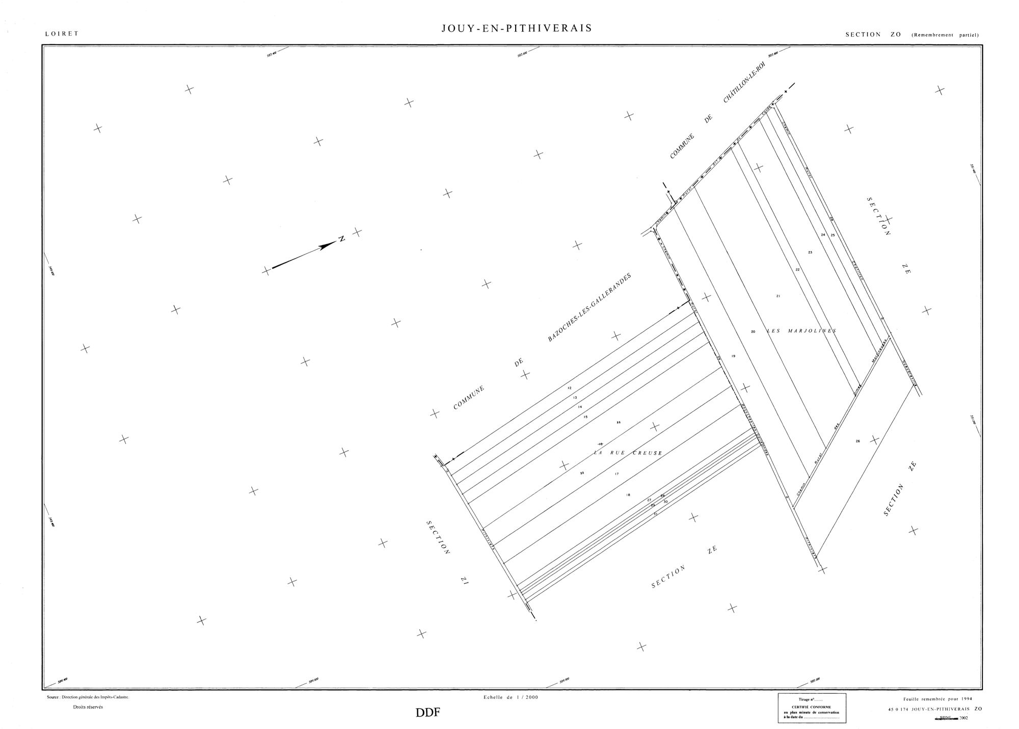 Jouy-en-Pithiverais - Sections