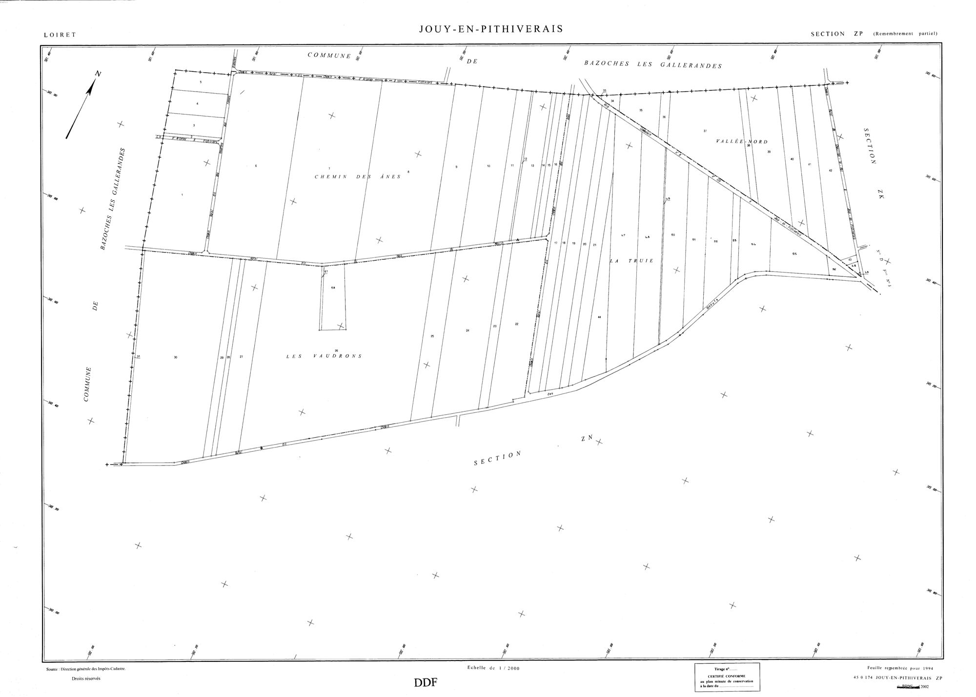 Jouy-en-Pithiverais - Sections