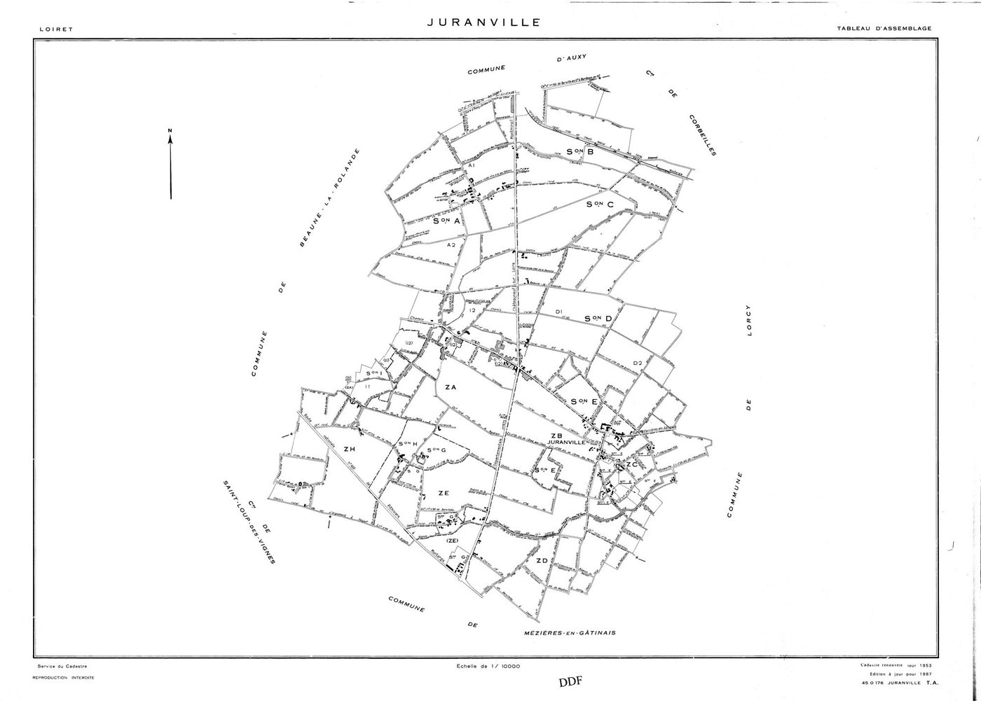 Juranville - Tableau d'assemblage