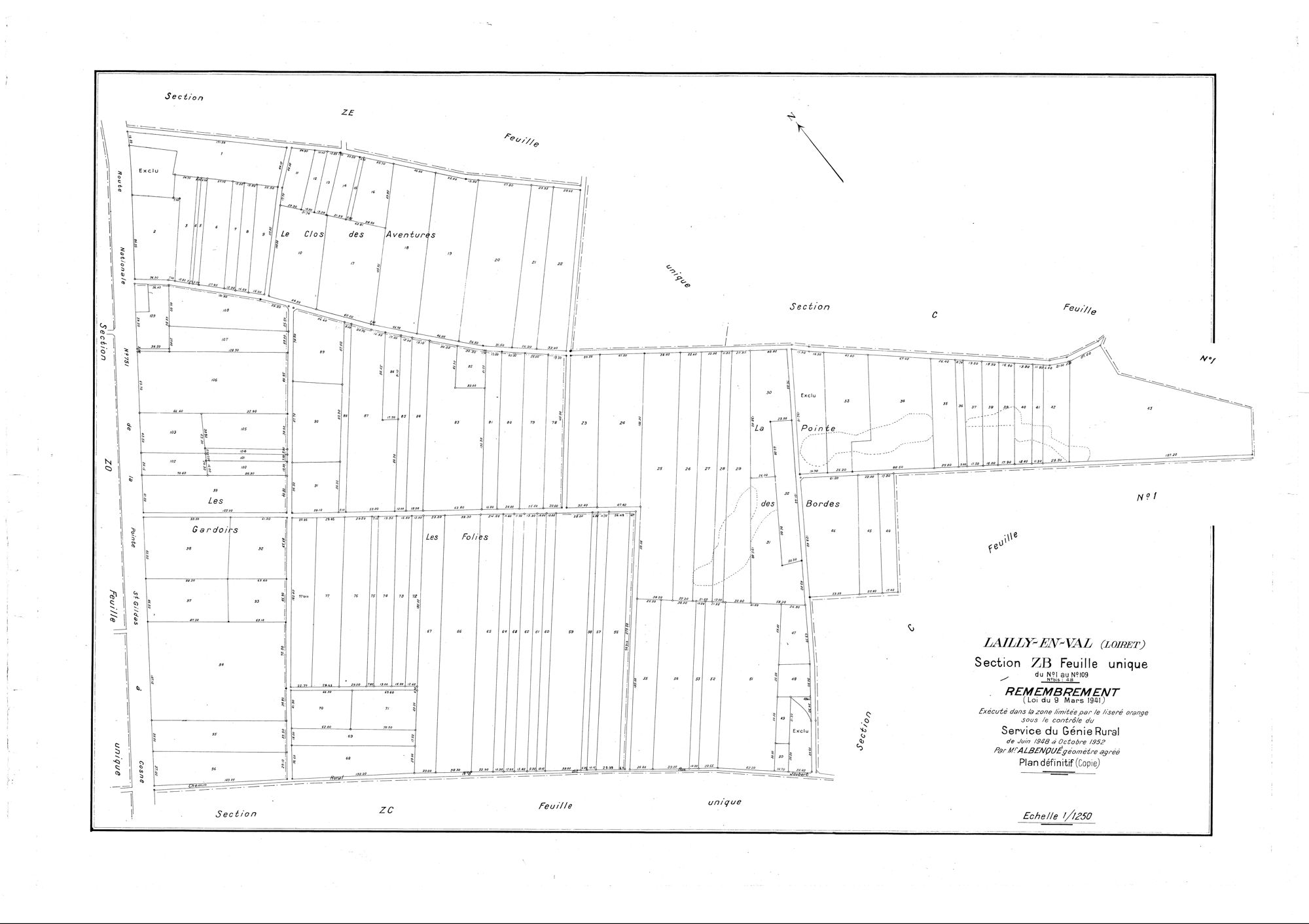 Lailly-en-Val - Sections