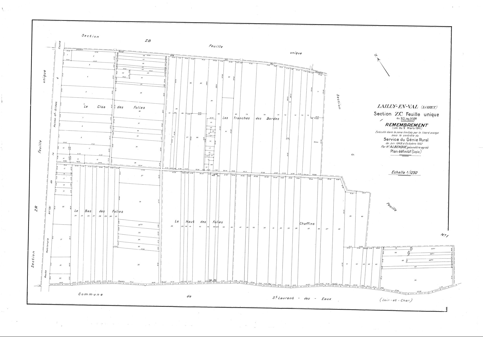Lailly-en-Val - Sections