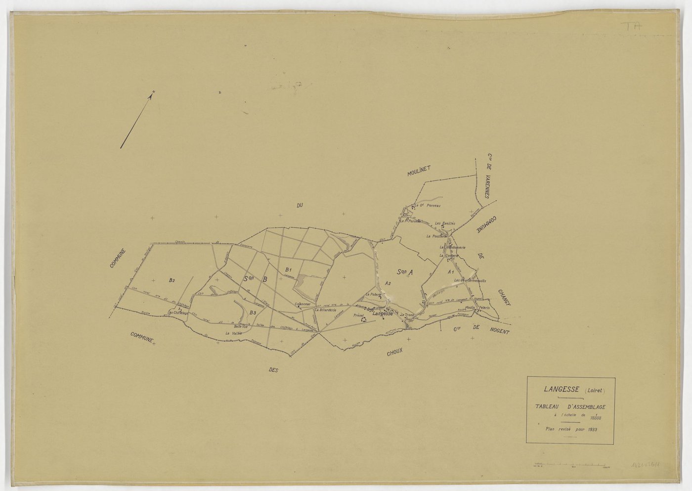 Langesse - Tableau d'assemblage