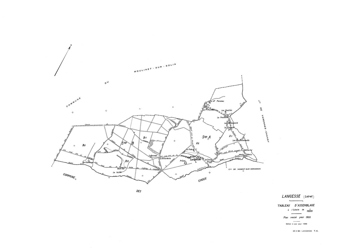 Langesse - Tableau d'assemblage